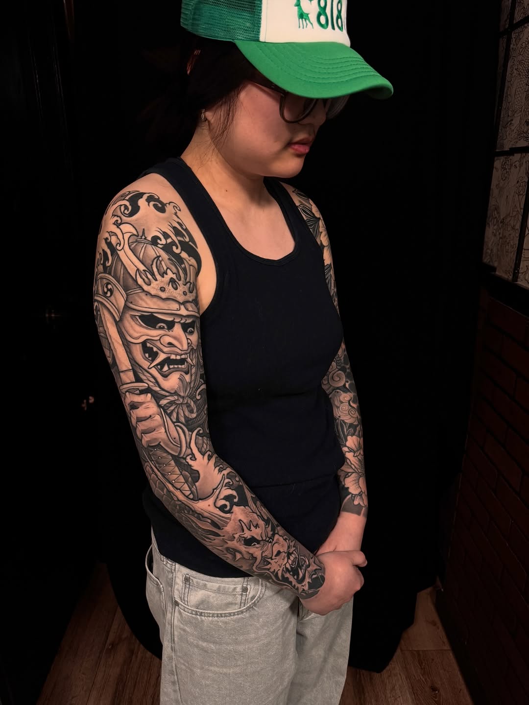 Tattoo by @mannysrevolution — japanese_irezumi, black_and_grey