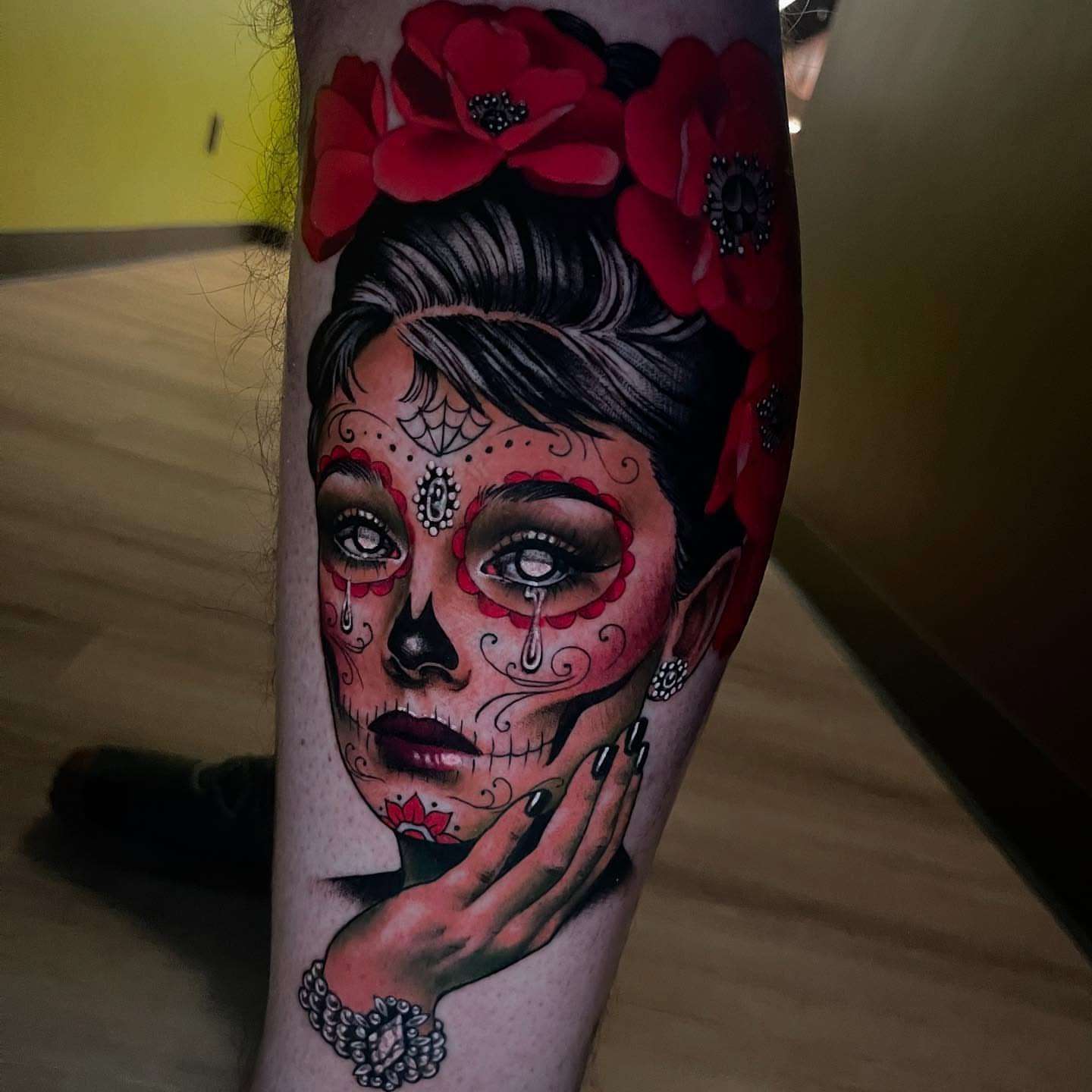 Tattoo by @hollimarieart — realism, dotwork