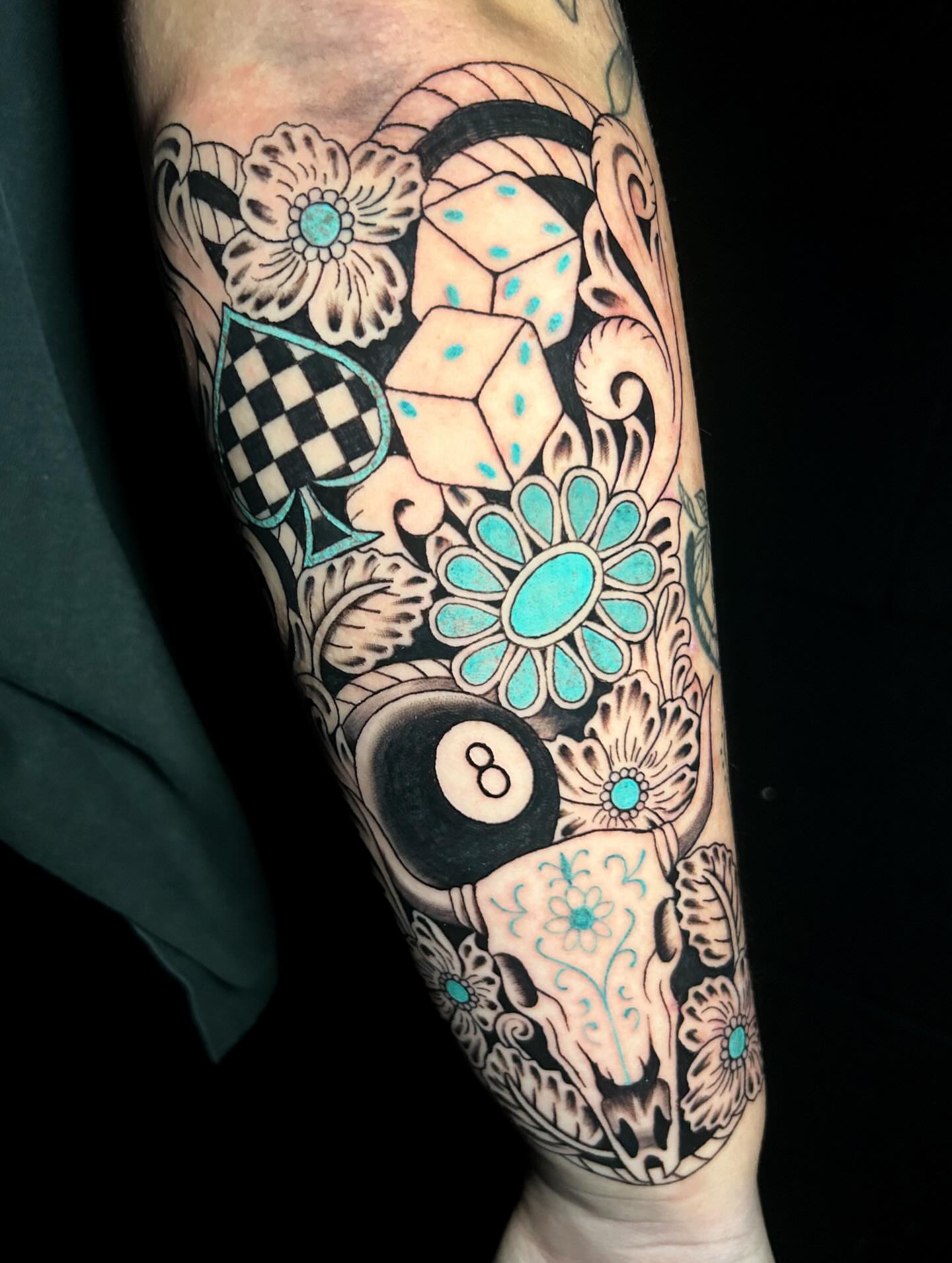 Tattoo by @maiapizarro_art — american_traditional, dotwork