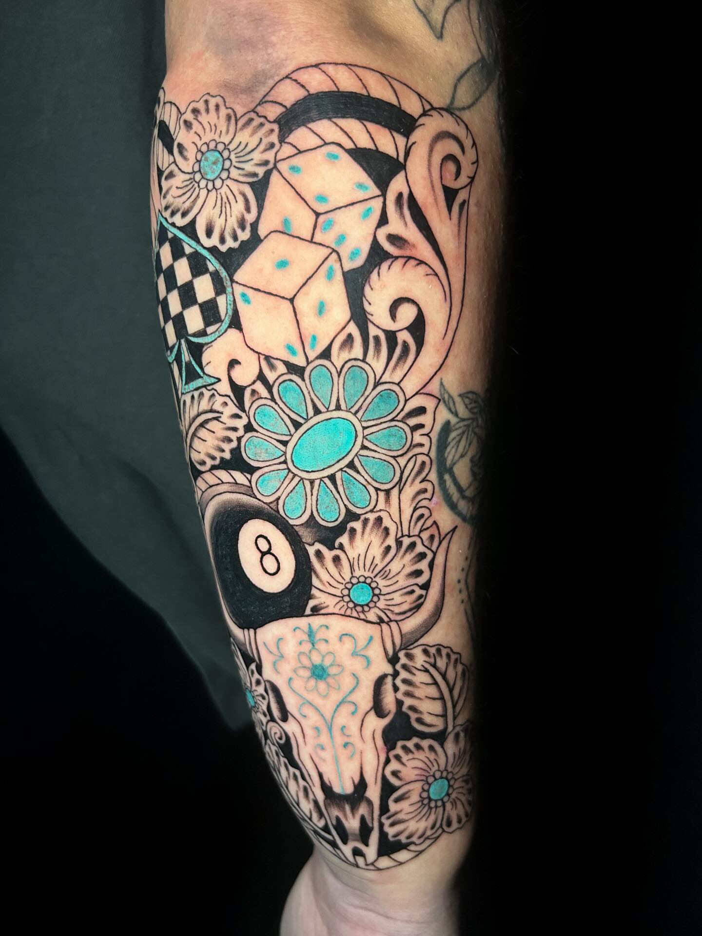 Tattoo by @maiapizarro_art — american_traditional, dotwork