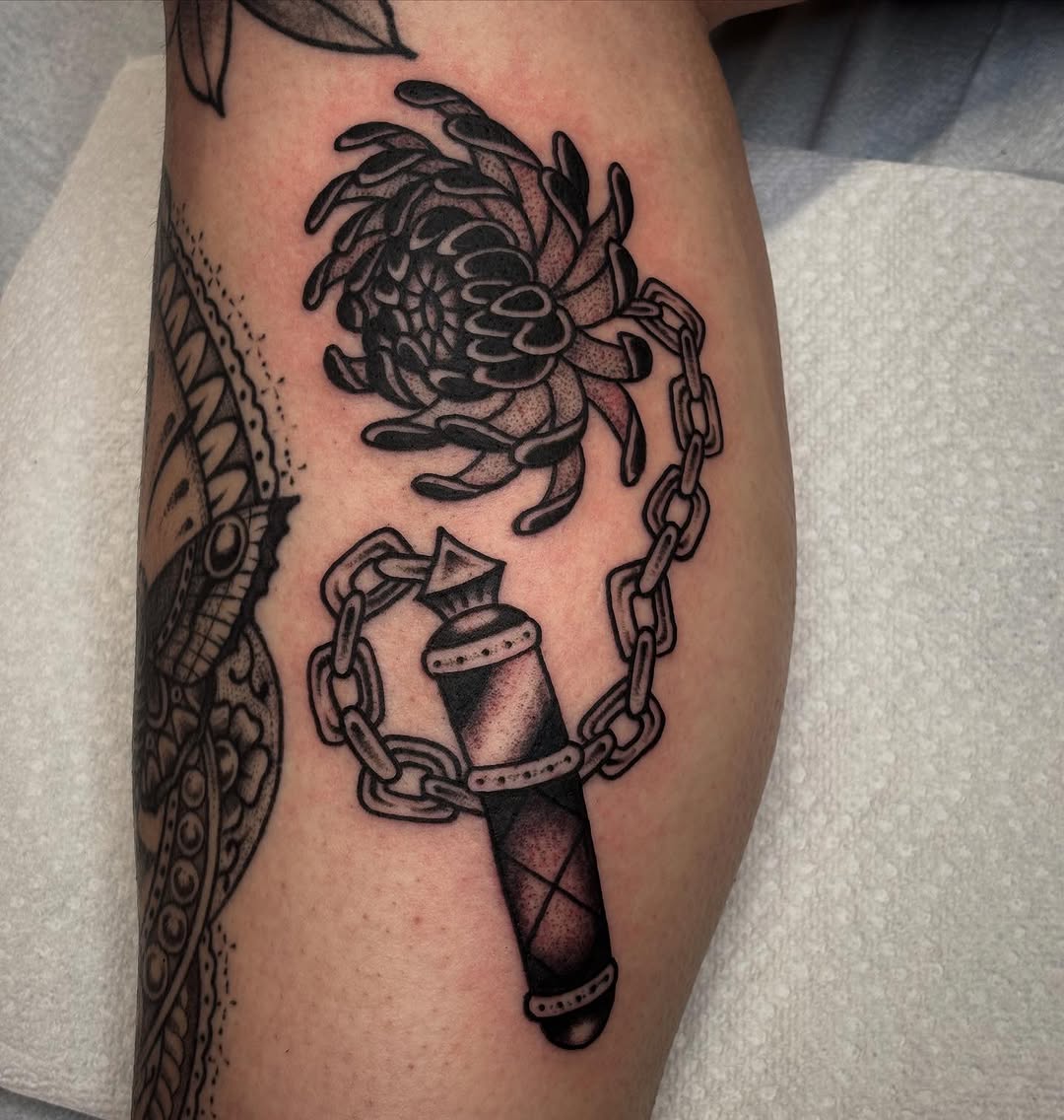 Tattoo by @brandimarietattoo — american_traditional, black_and_grey