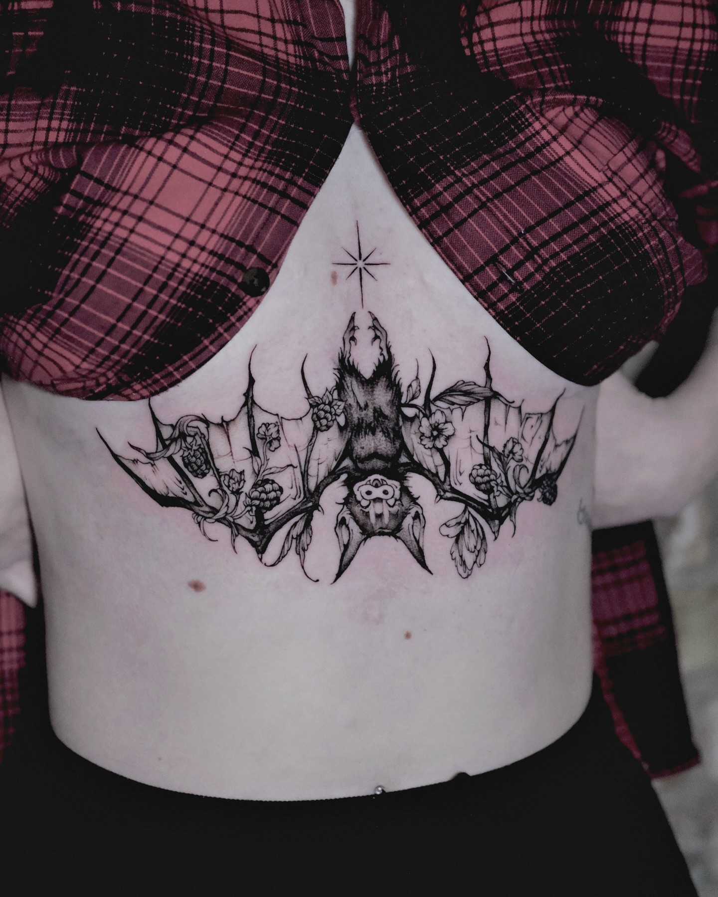 Tattoo by @hellbunnytattoos — black_and_grey