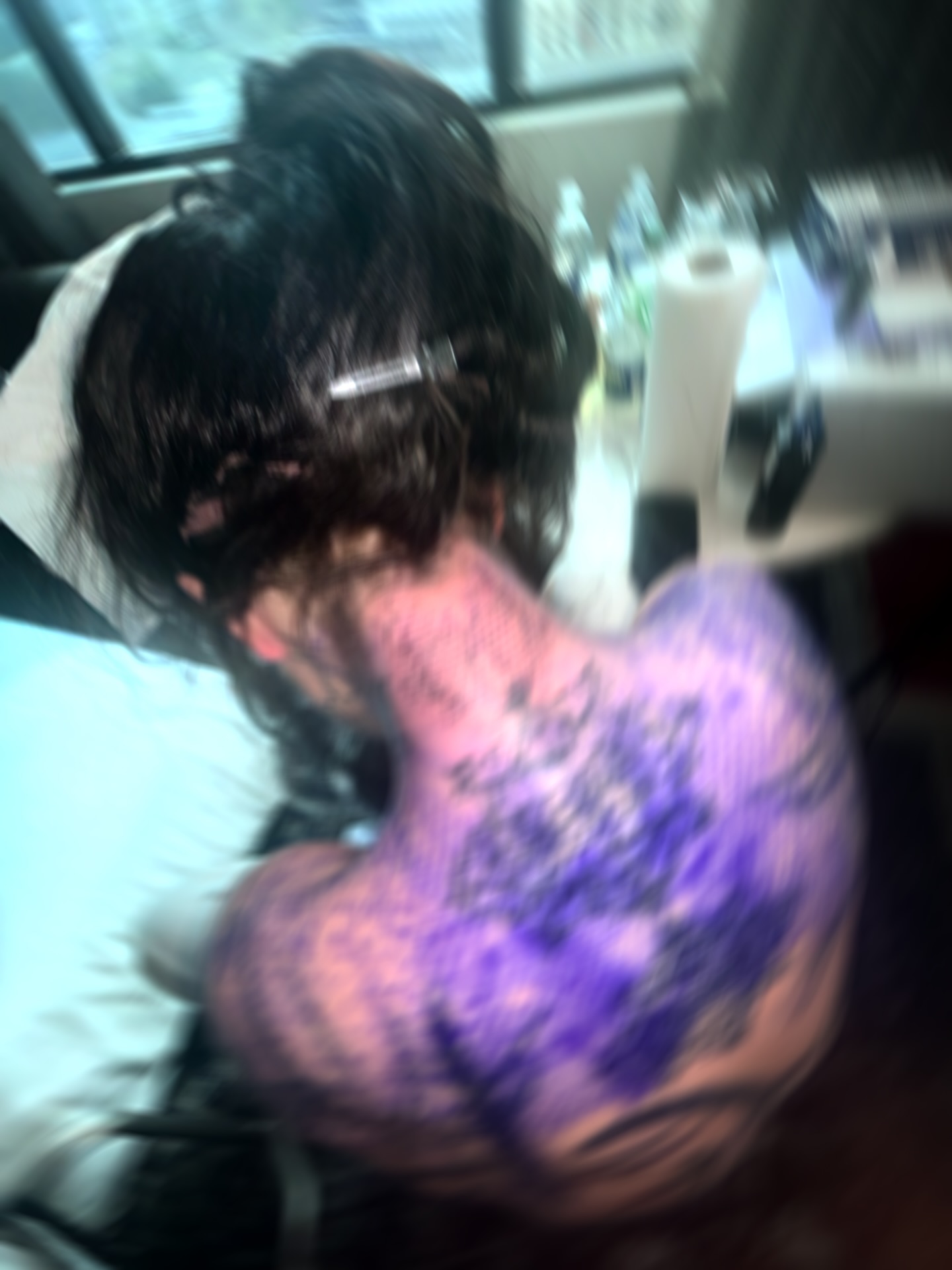 Abstract design dotwork tattoo on the back by 𝖙𝖆𝖟 🫧✮♡ₐₜₗ ₙᵧʗ