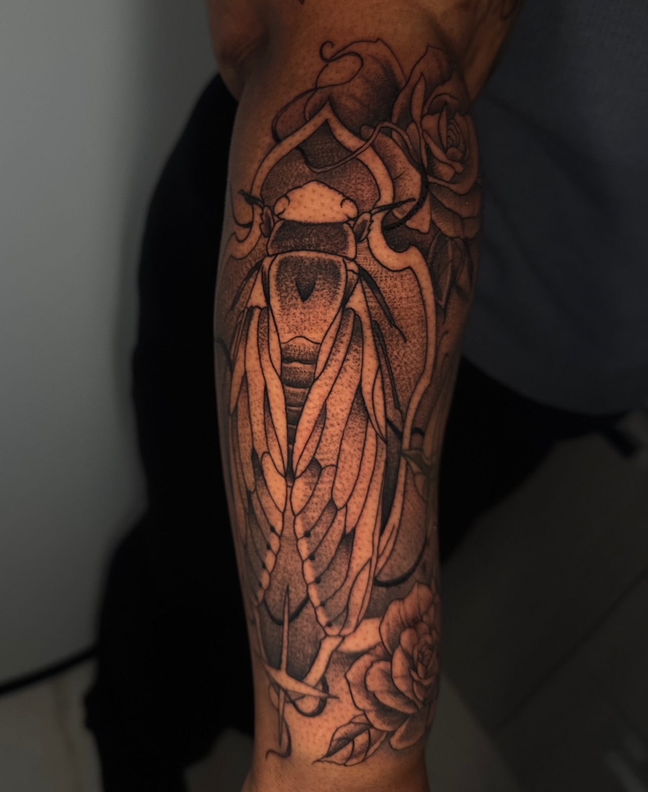 Tattoo by @coldbratpokes — dotwork, realism