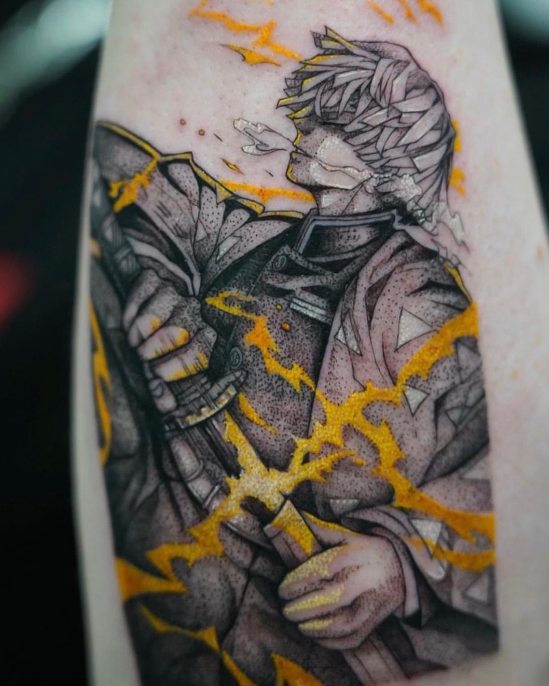 Tattoo by @chrisjtattoo — dotwork, geometric