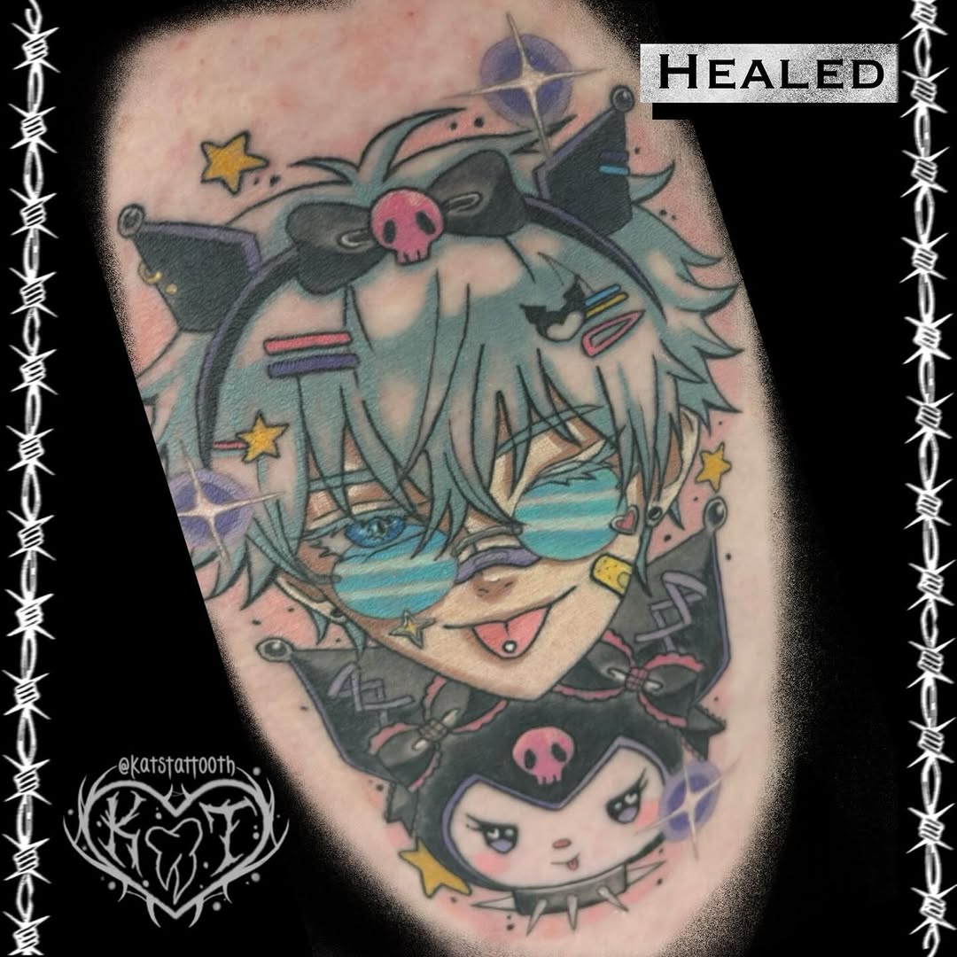 Tattoo by @katstattooth — anime, new_school