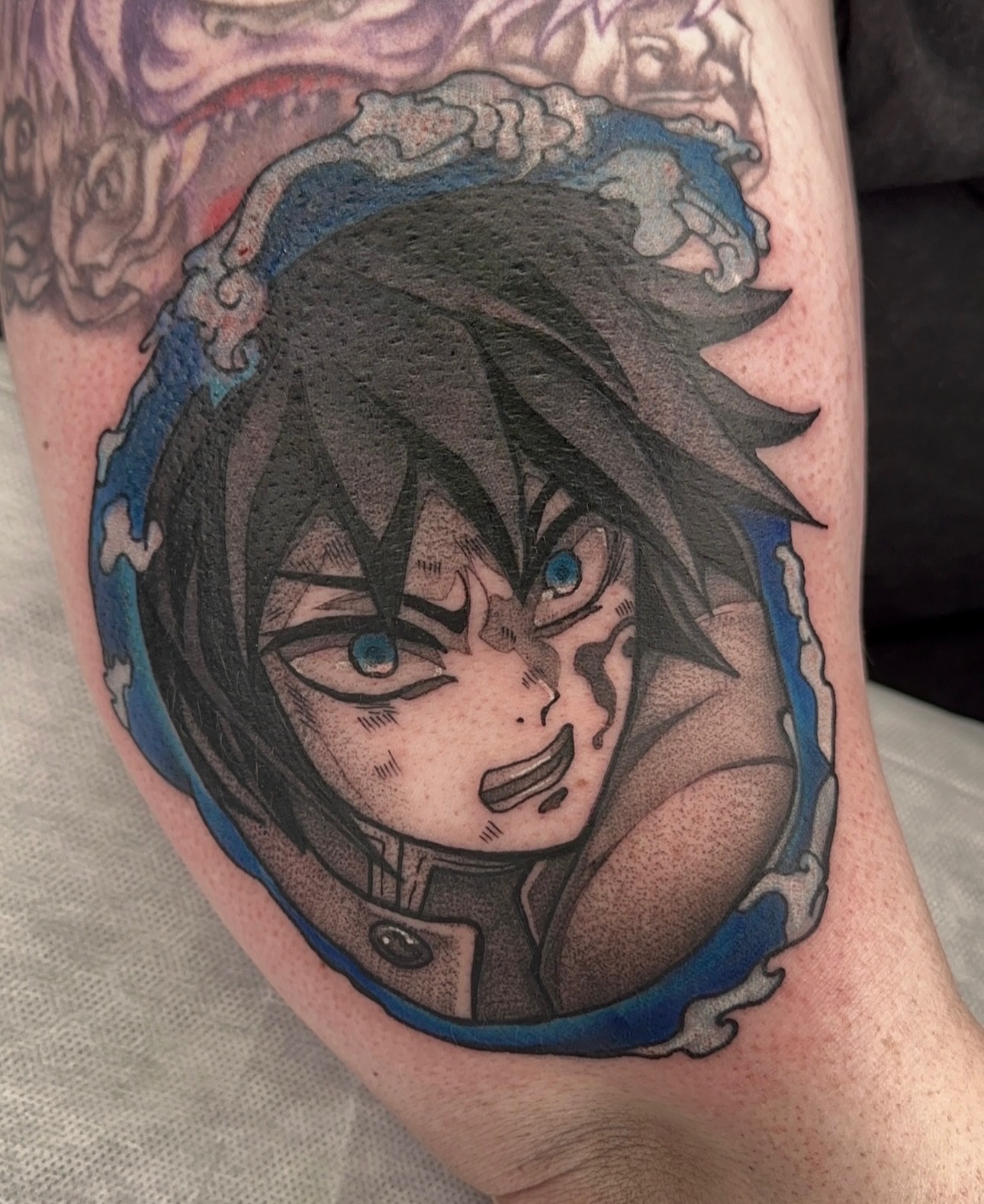 Anime character anime tattoo on the forearm by Kieran Gorse (Mihalovits) 🏴󠁧󠁢󠁷󠁬󠁳󠁿 🇺🇸