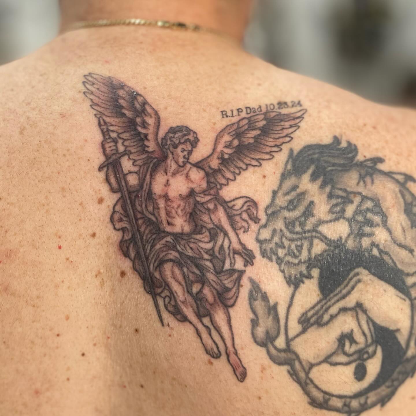 Tattoo by @maddyctattoos — black_and_grey, realism