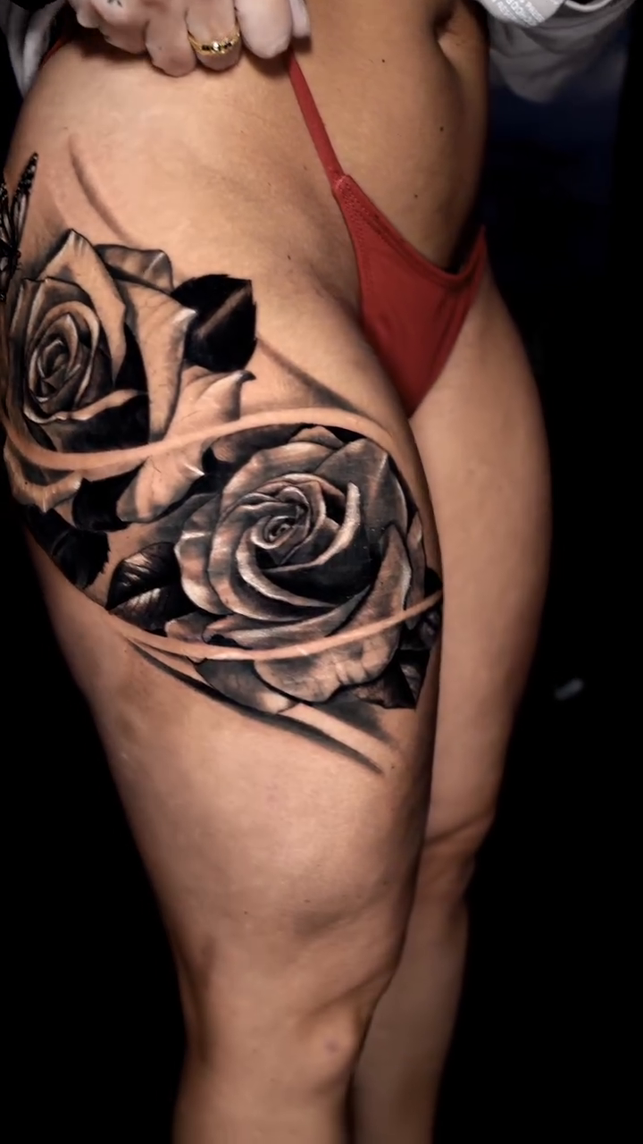 Tattoo by @pango_tattoo — realism, black_and_grey