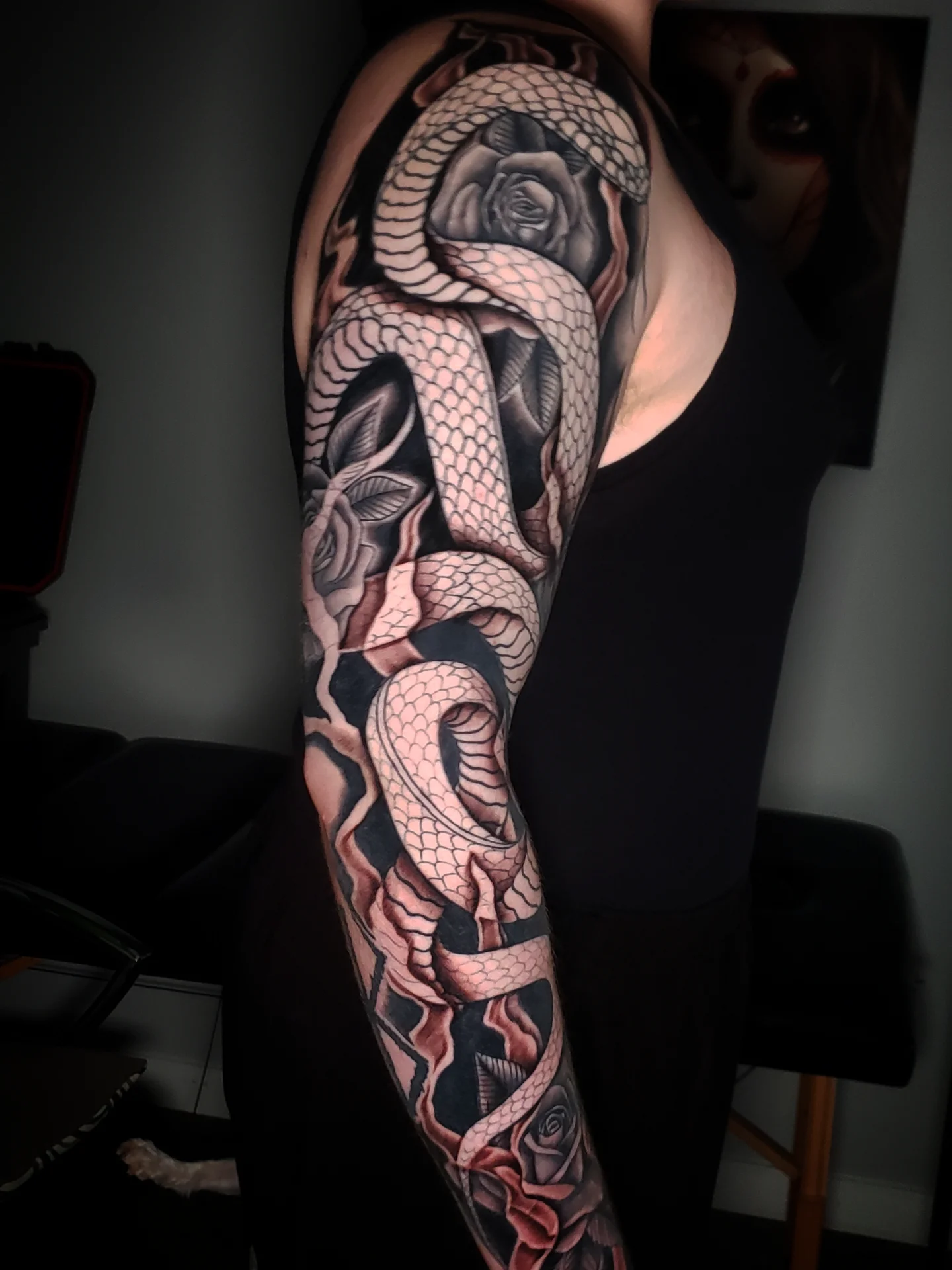 Tattoo by @stevengehlsen — realism, black_and_grey