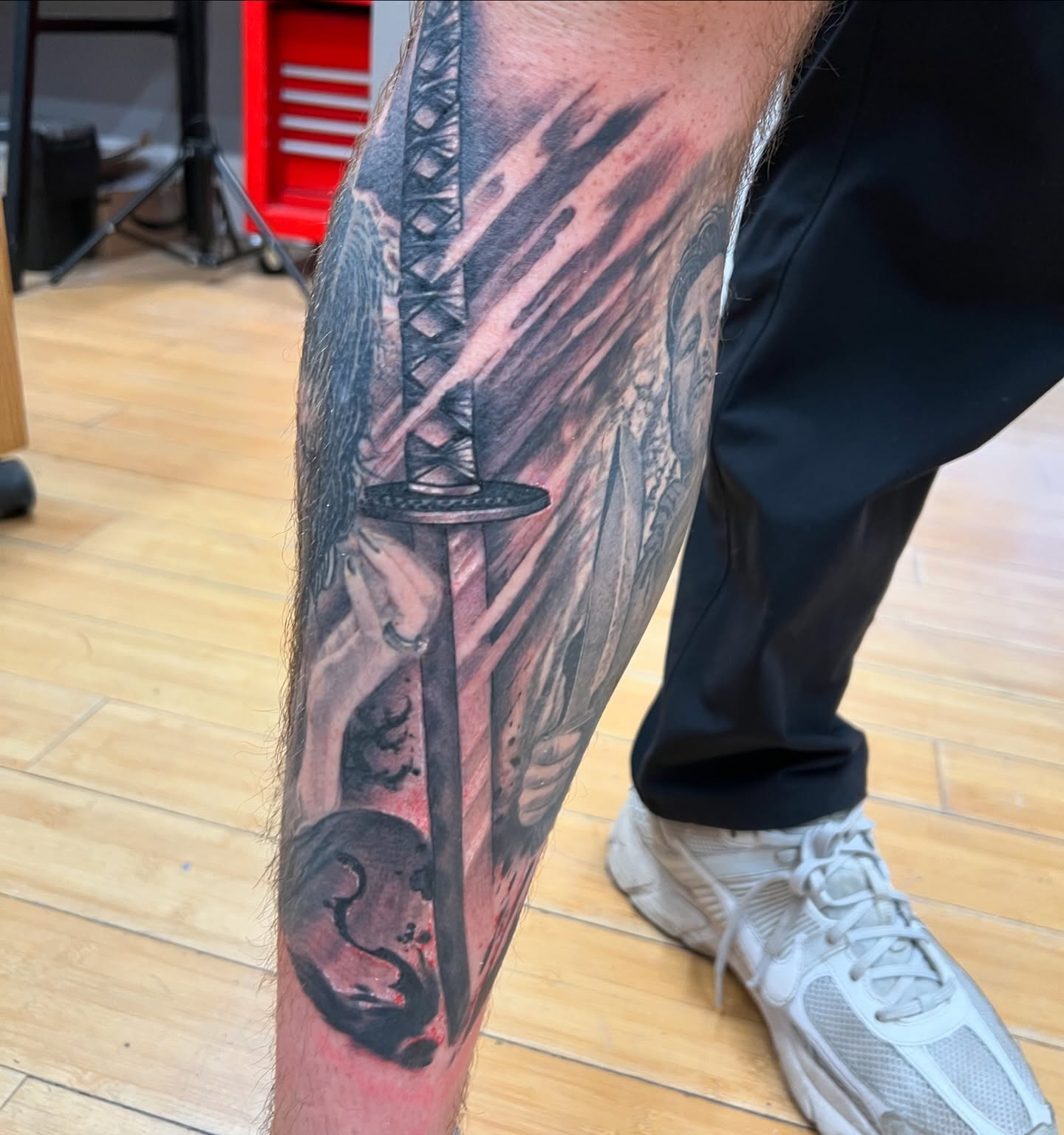Tattoo by @strikt — black_and_grey, realism