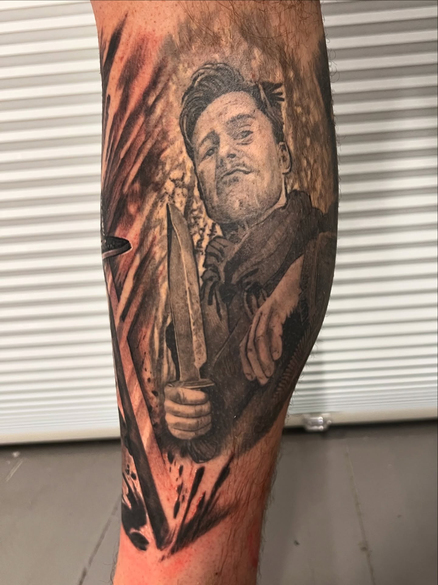 Tattoo by @strikt — realism, black_and_grey