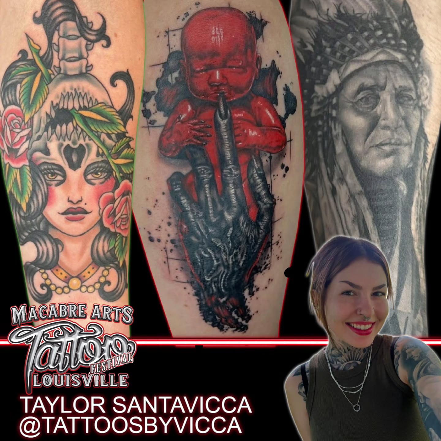 Woman with roses American traditional tattoo on the forearm by Taylor Santavicca