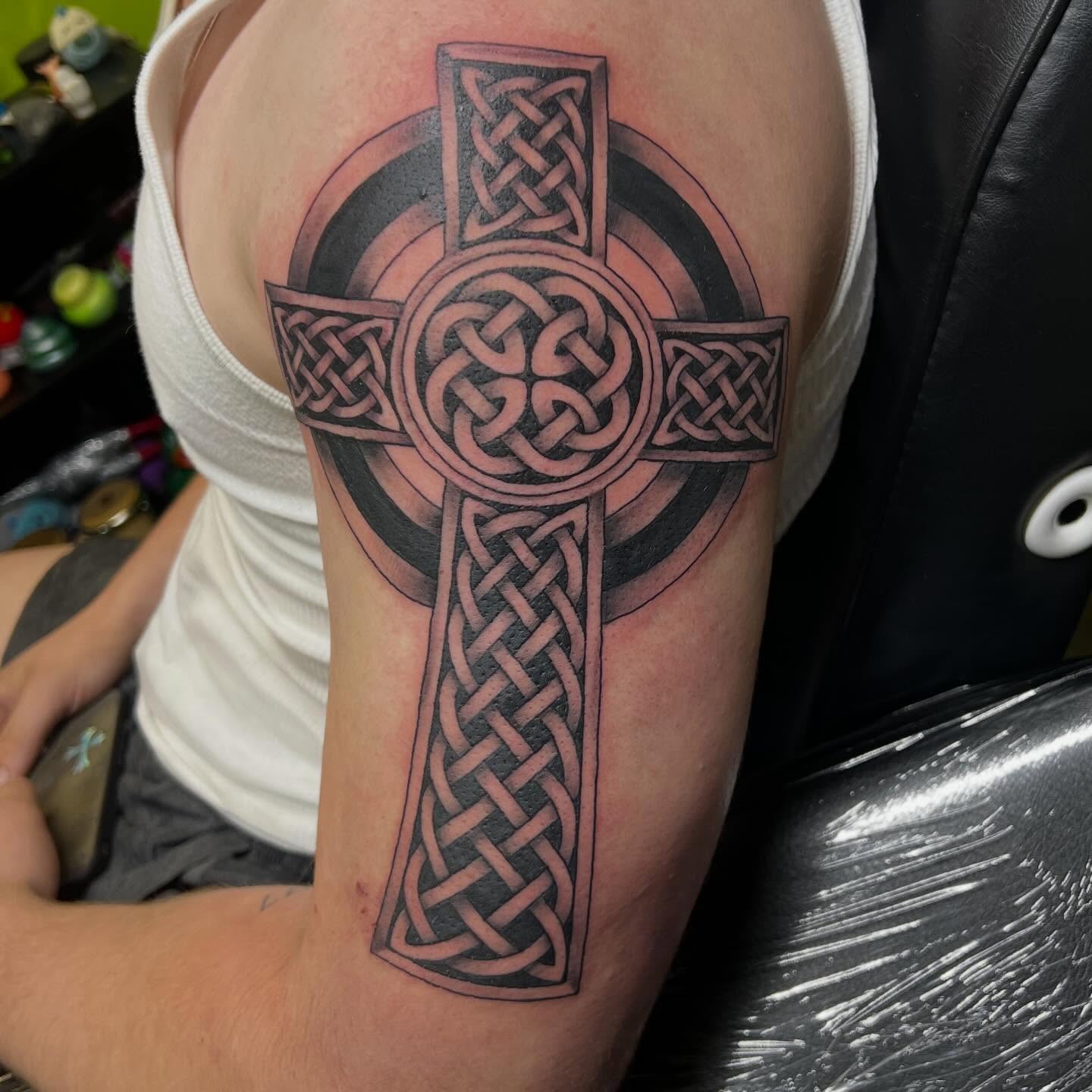 Tattoo by @shamrock_ink — black_and_grey