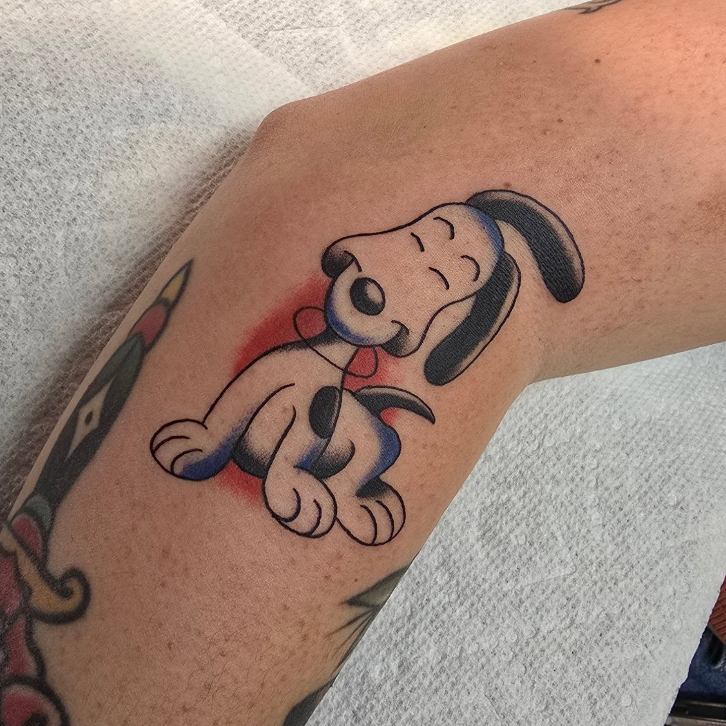 Pluto American traditional tattoo on the forearm by Tattoo Artist, Orange, California
