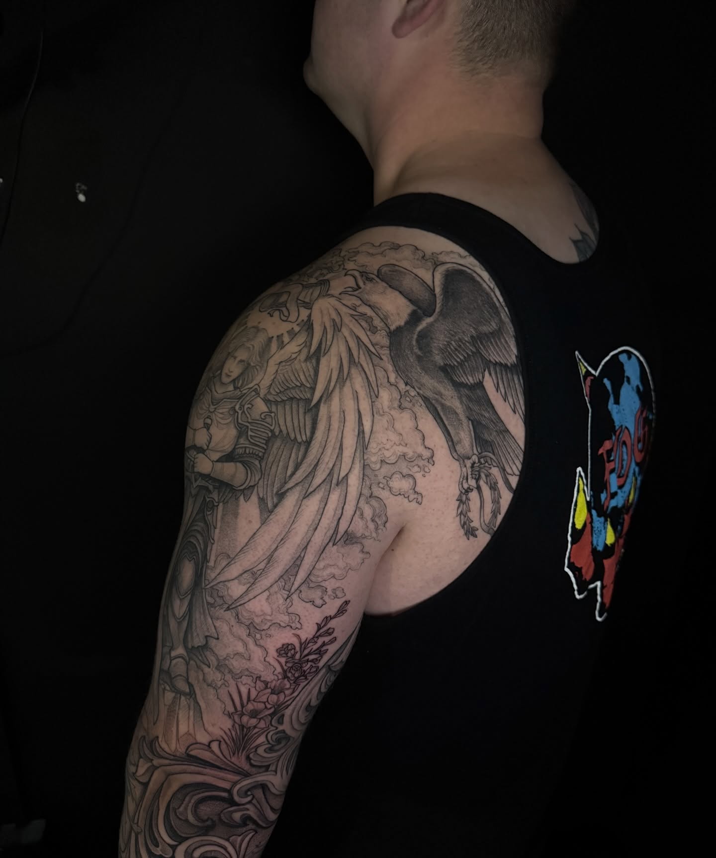 Tattoo by @fragiledagger — black_and_grey