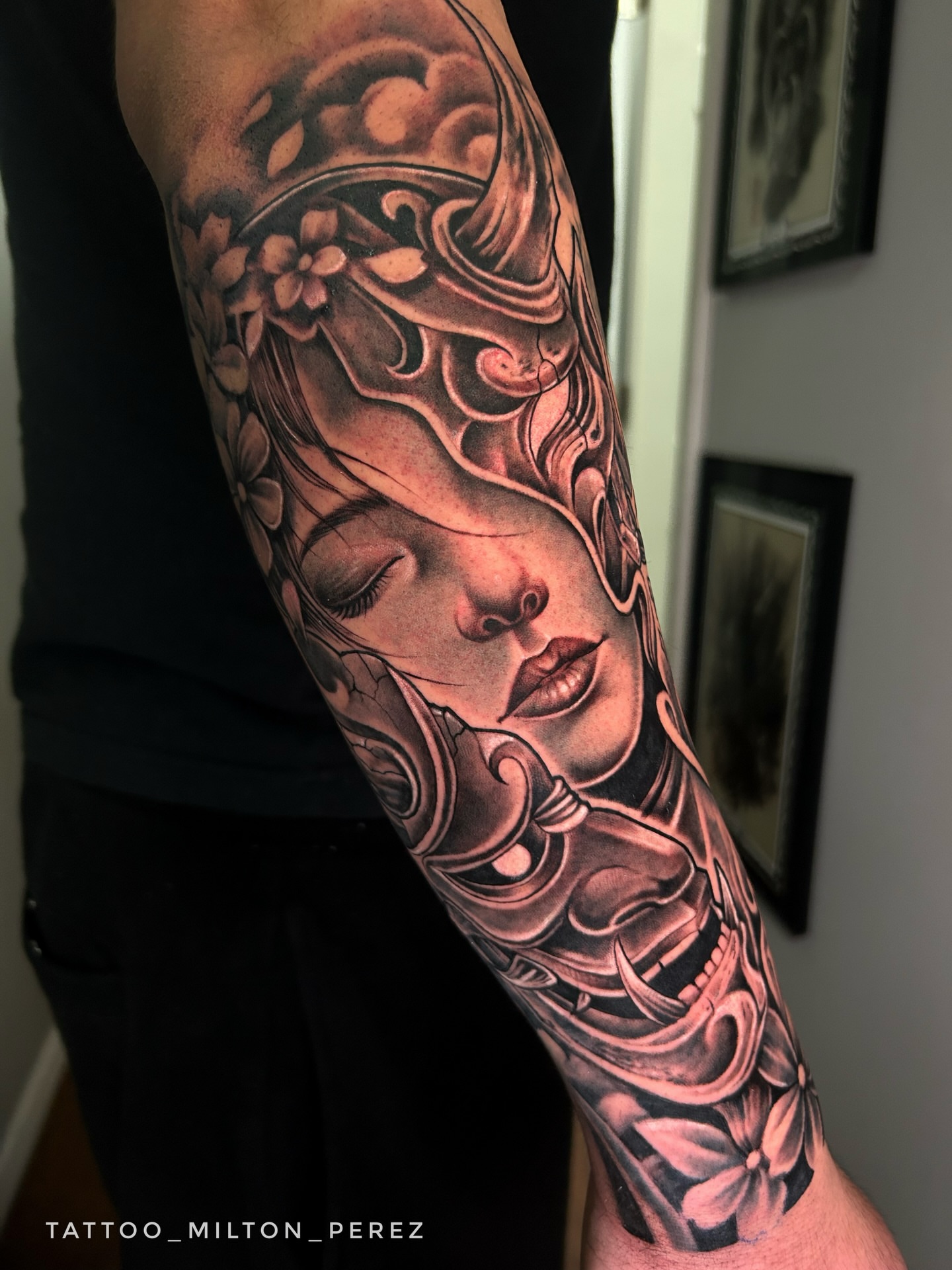 Tattoo by @suicidaink.tattoo โ realism, black_and_grey
