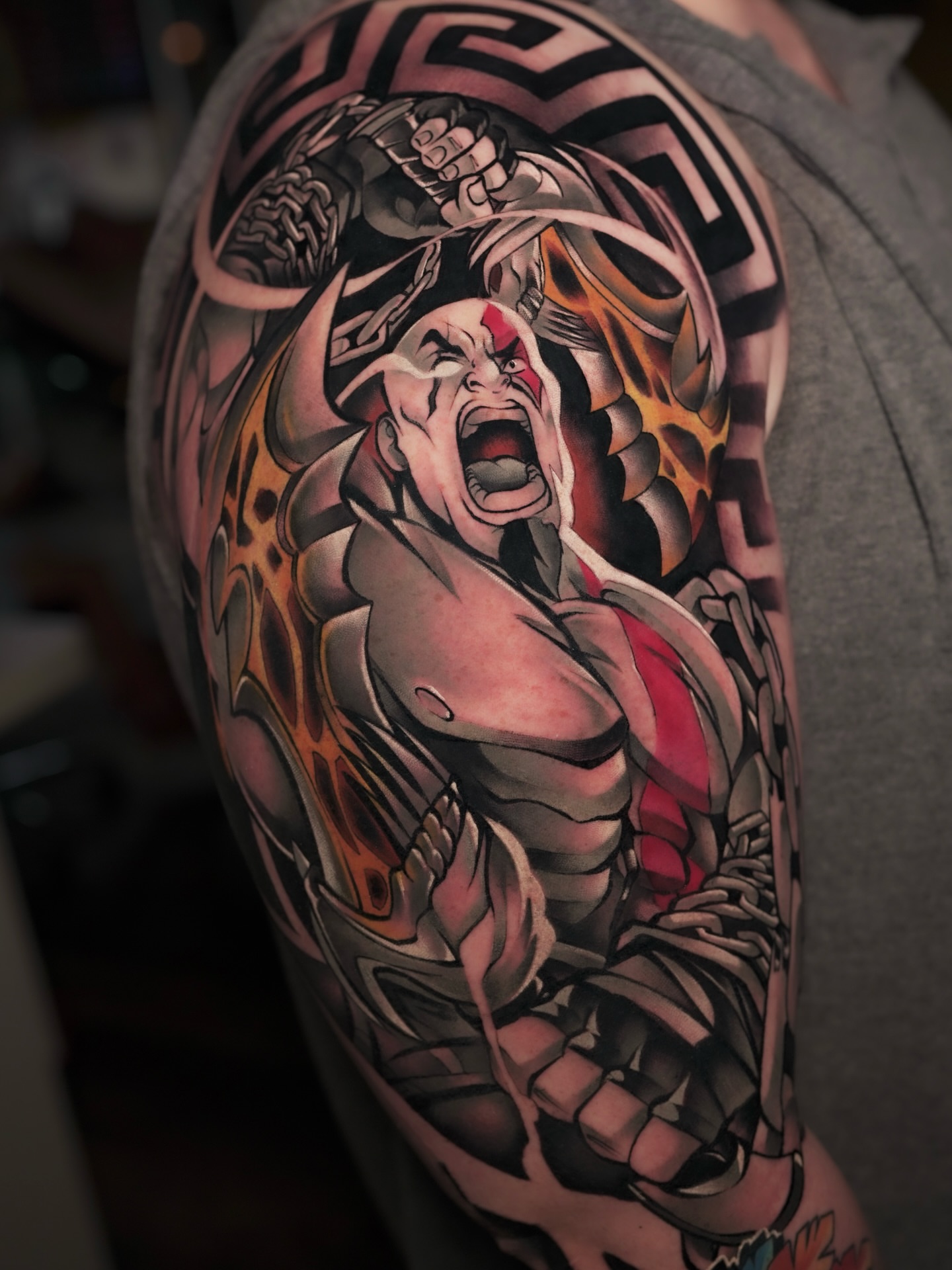Tattoo by @hideaki.ink — american_traditional, dotwork