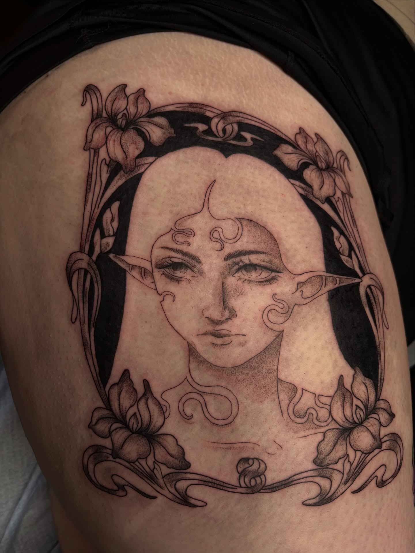 Tattoo by @fernwilds_tattoo โ black_and_grey, illustrative