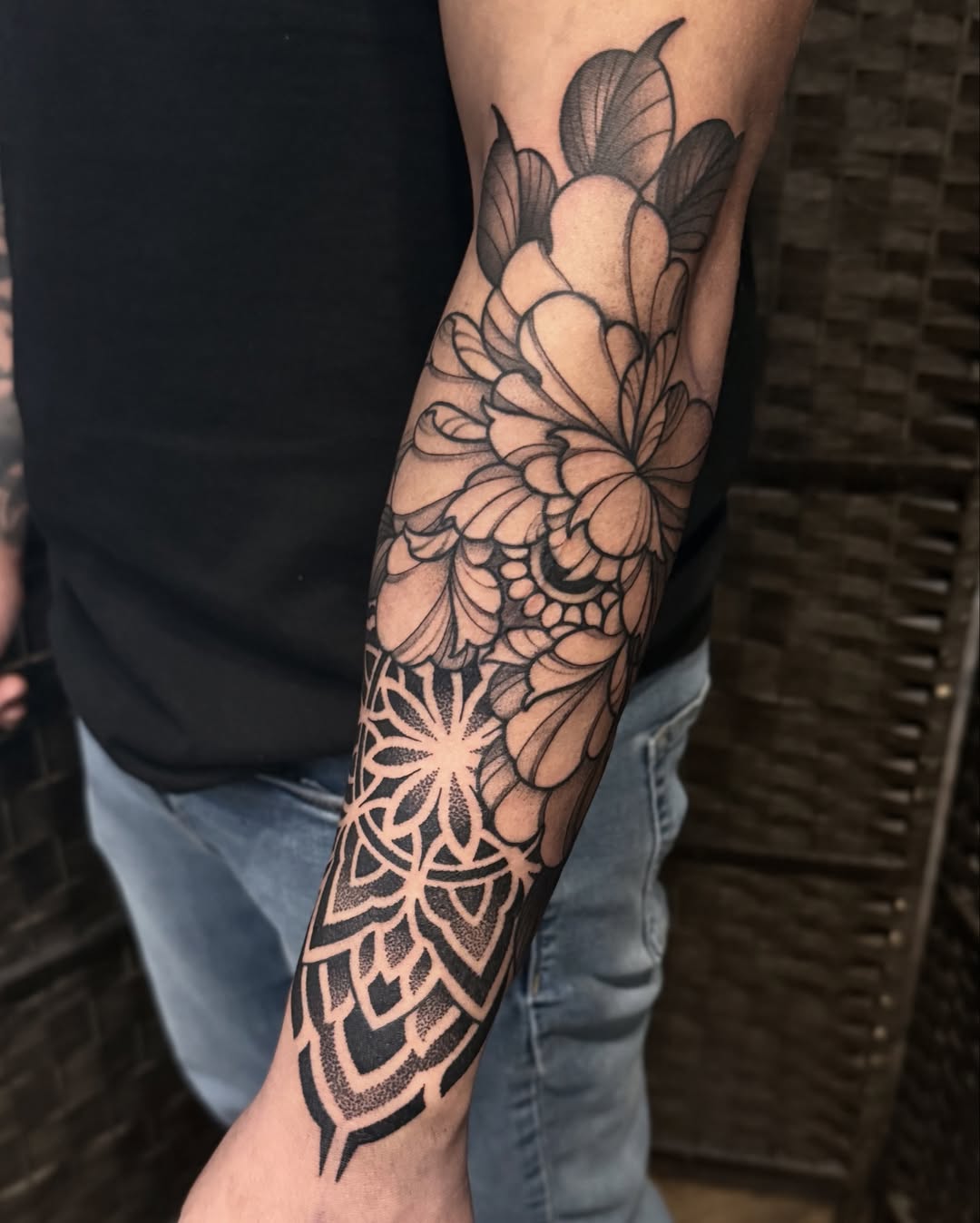 Tattoo by @roseydeers — geometric, dotwork