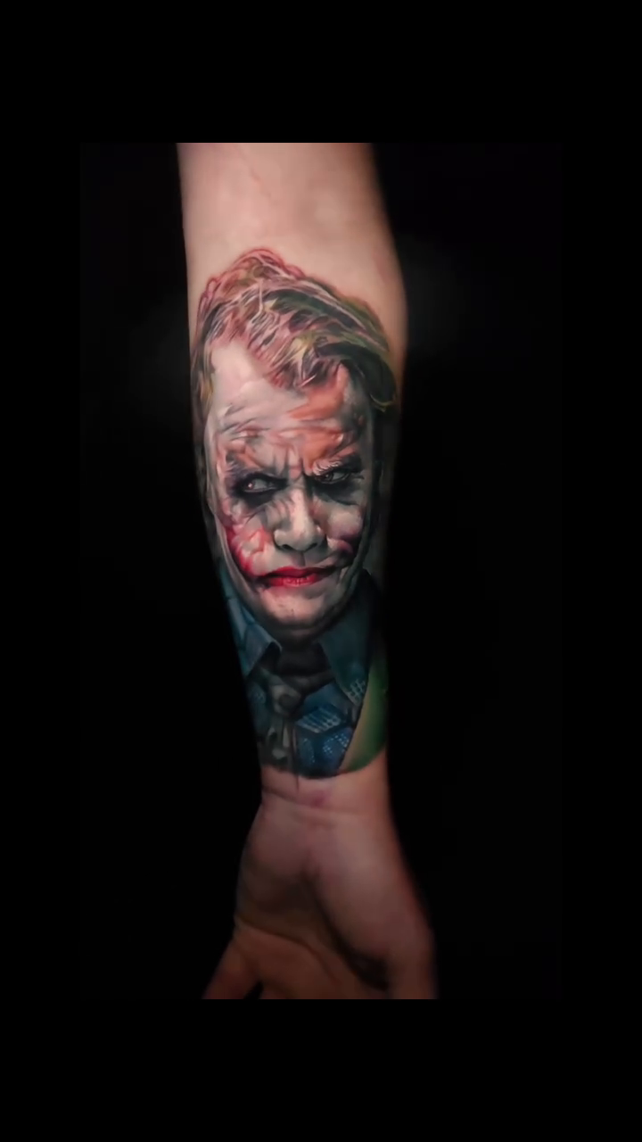 The Joker realism tattoo by Joseph J Tattooart Denver, Lakewood, Colorado