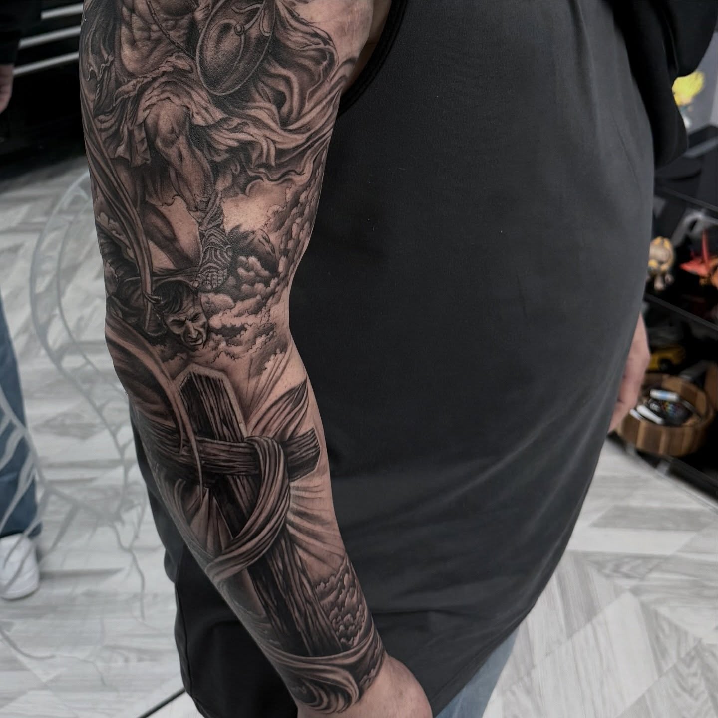 Tattoo by @tattooforero — black_and_grey, realism