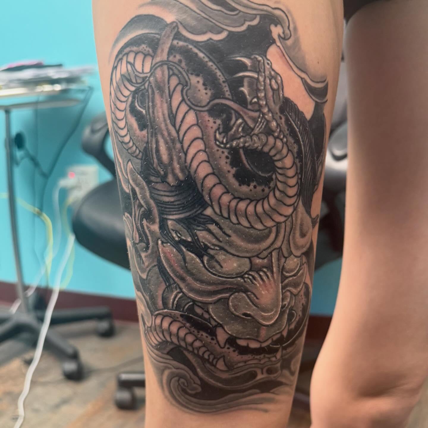 Tattoo by @jared.shugart.tattoos — black_and_grey, realism