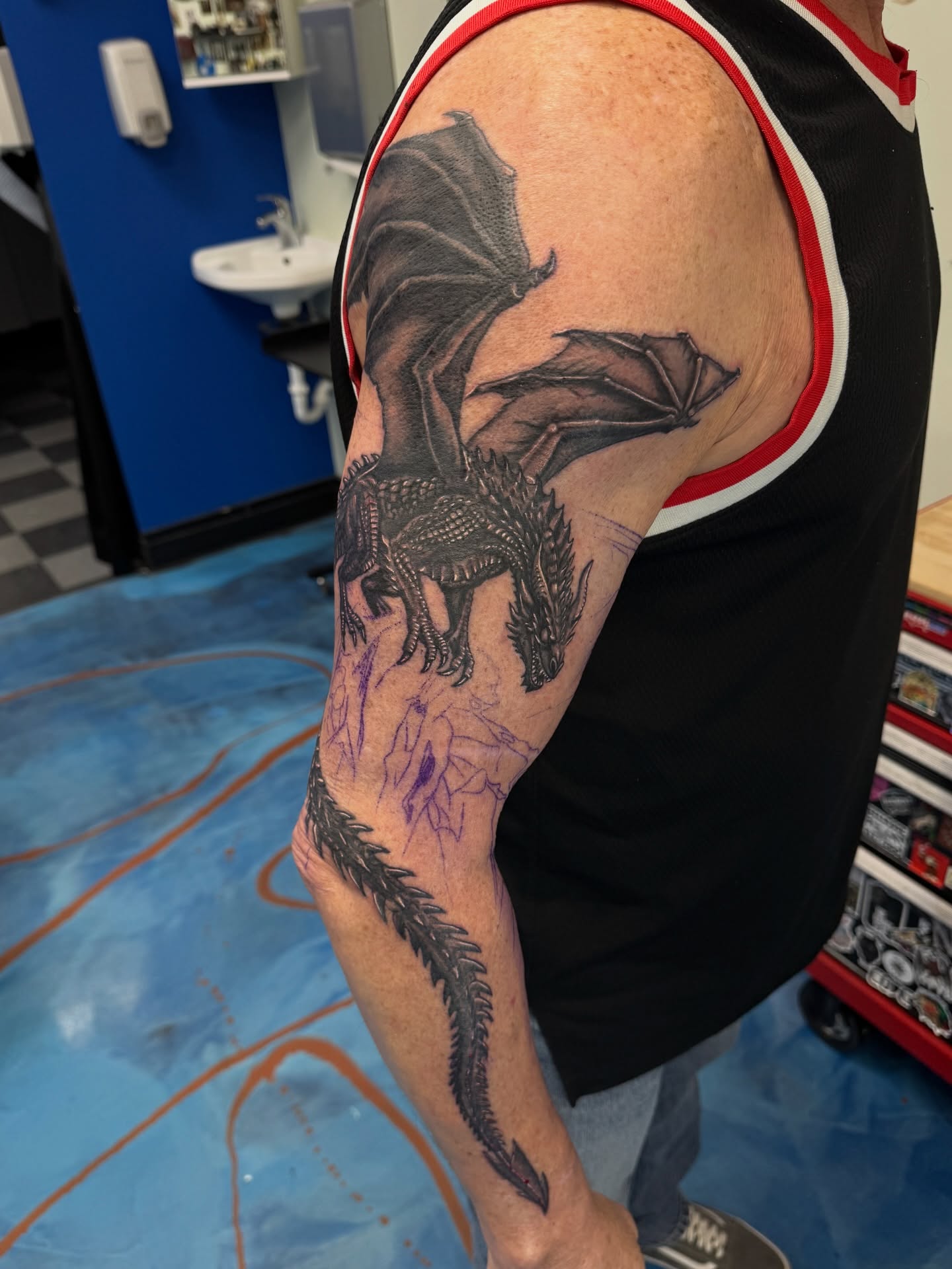 Tattoo by @lallen_tattoo — black_and_grey, realism