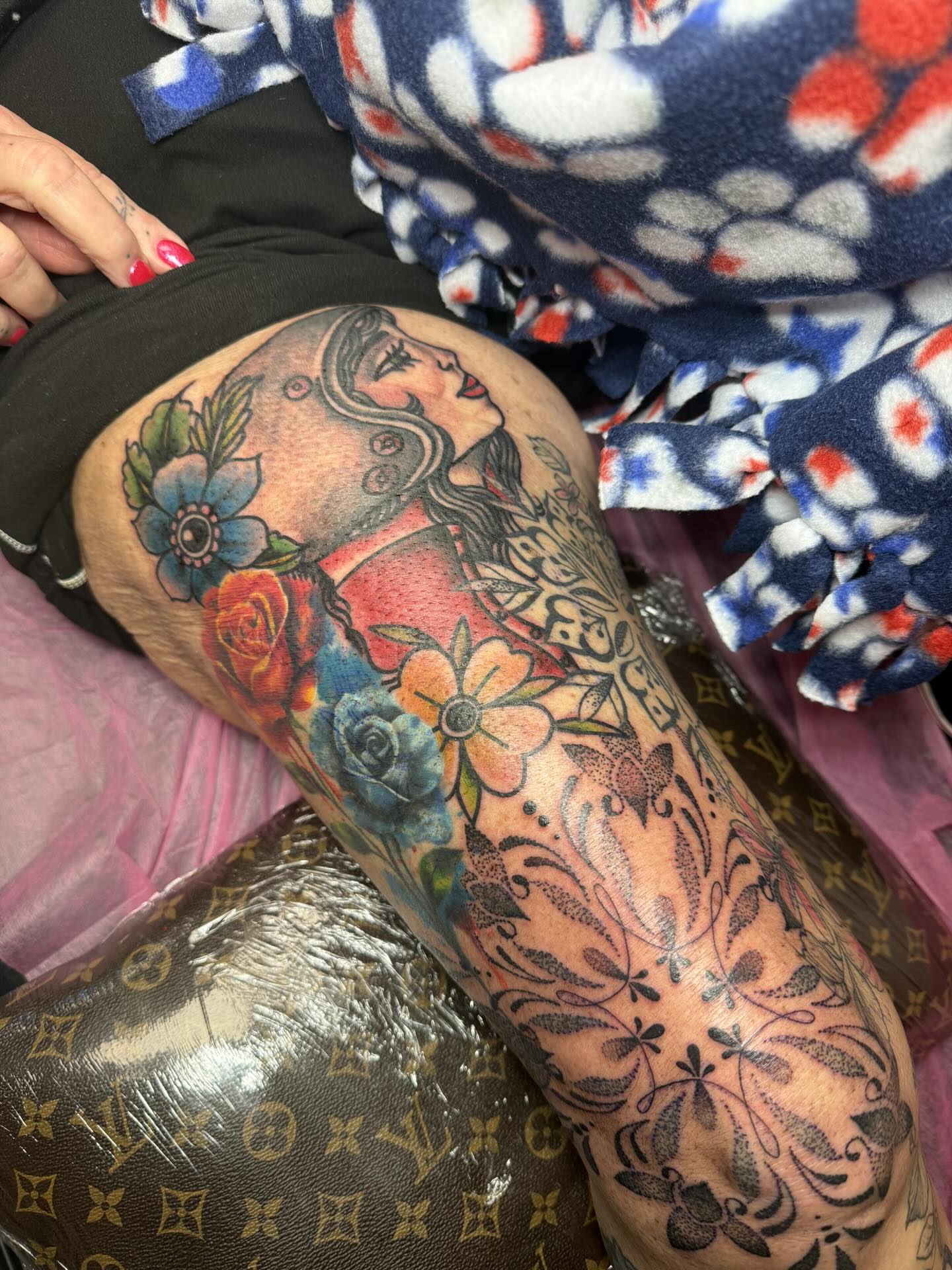 Tattoo by @inkedbydelaney — american_traditional, dotwork