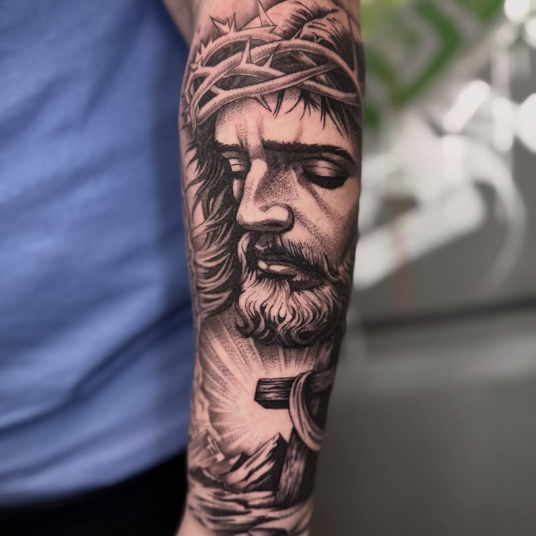 Tattoo by @jesstattooz — realism, black_and_grey