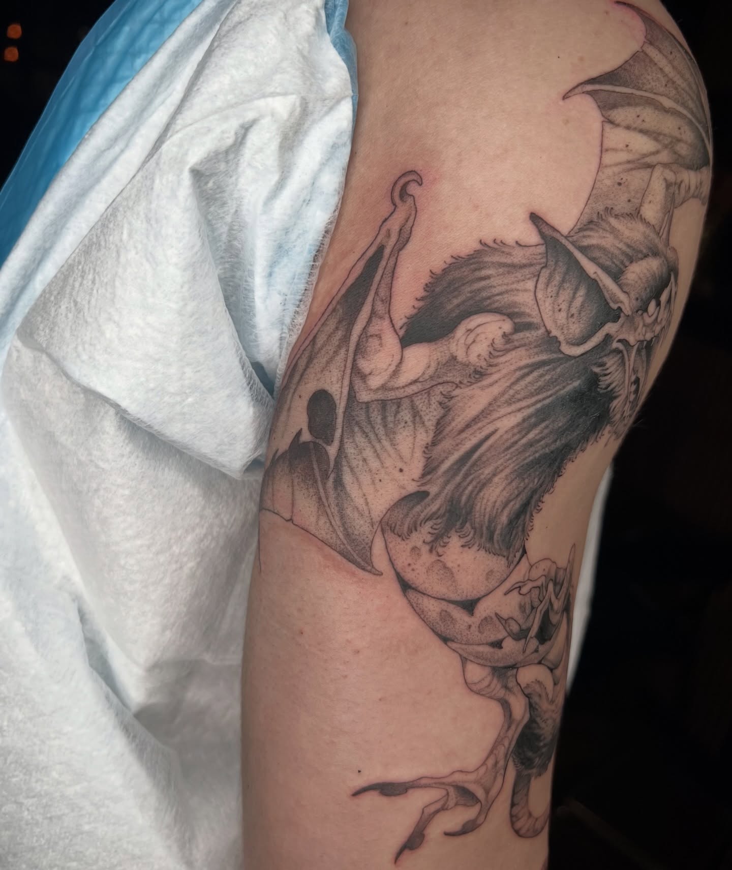Tattoo by @revoltingworship β black_and_grey, realism