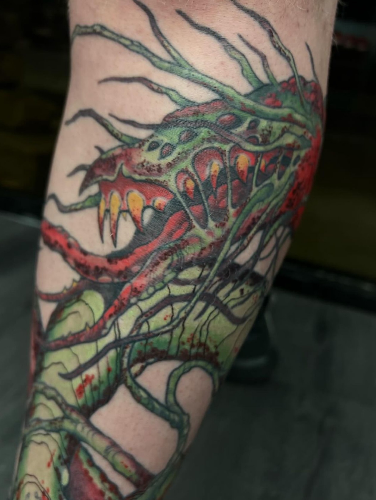 Tattoo by @shiv.tuck — dotwork, realism