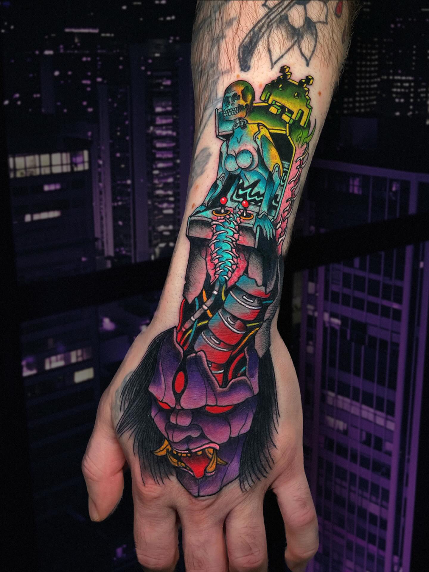 Tattoo by @shaneklos โ new_school, surrealism
