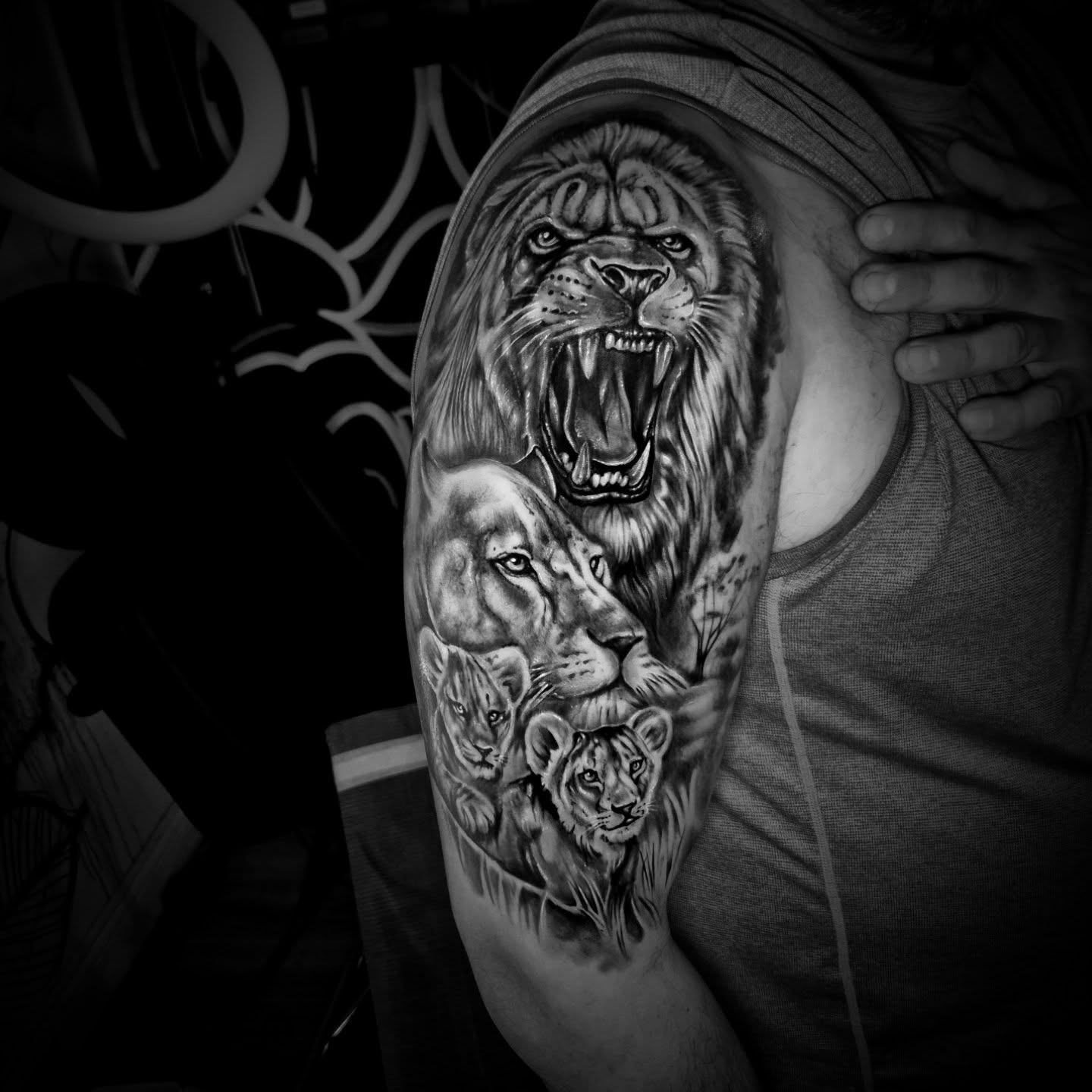 Tattoo by @wizard_tattooer — black_and_grey, realism