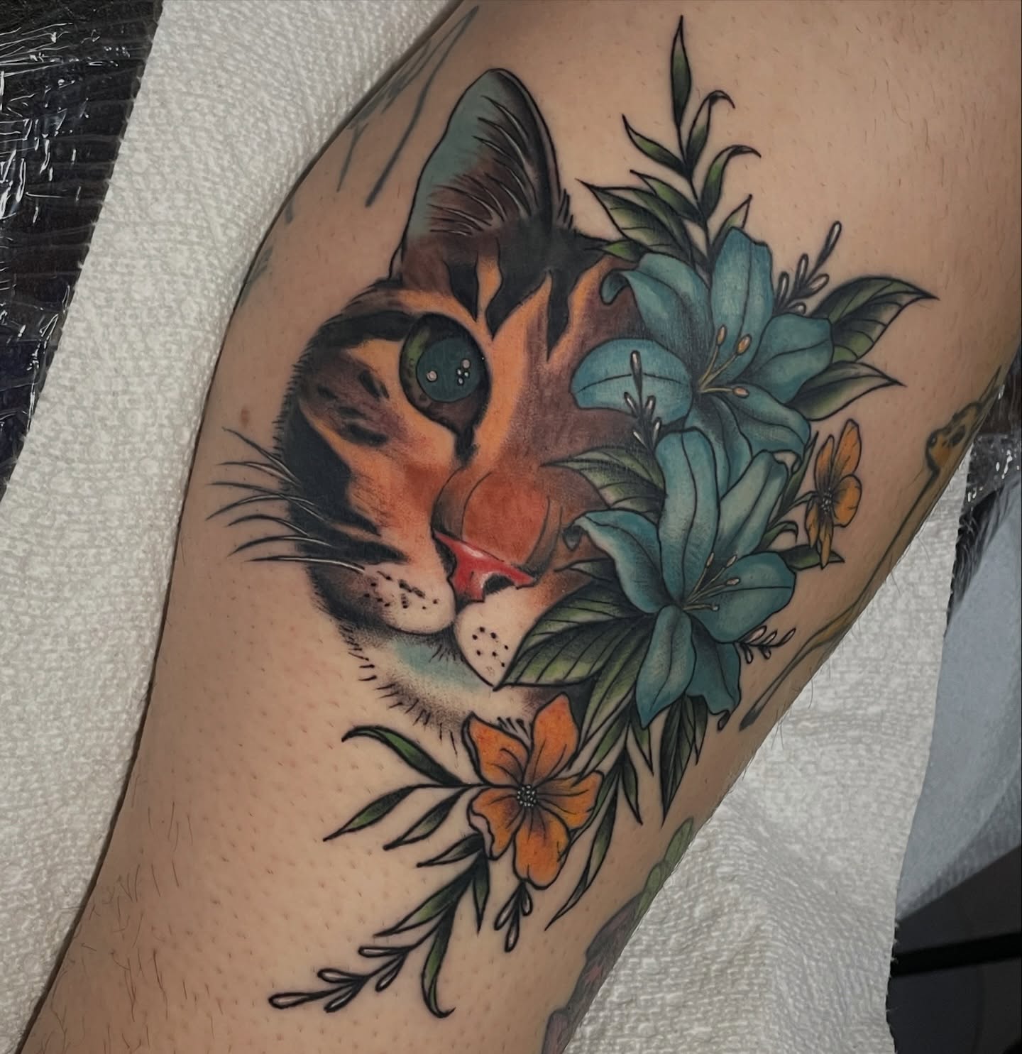 Tattoo by @skullinkmarie β realism, dotwork