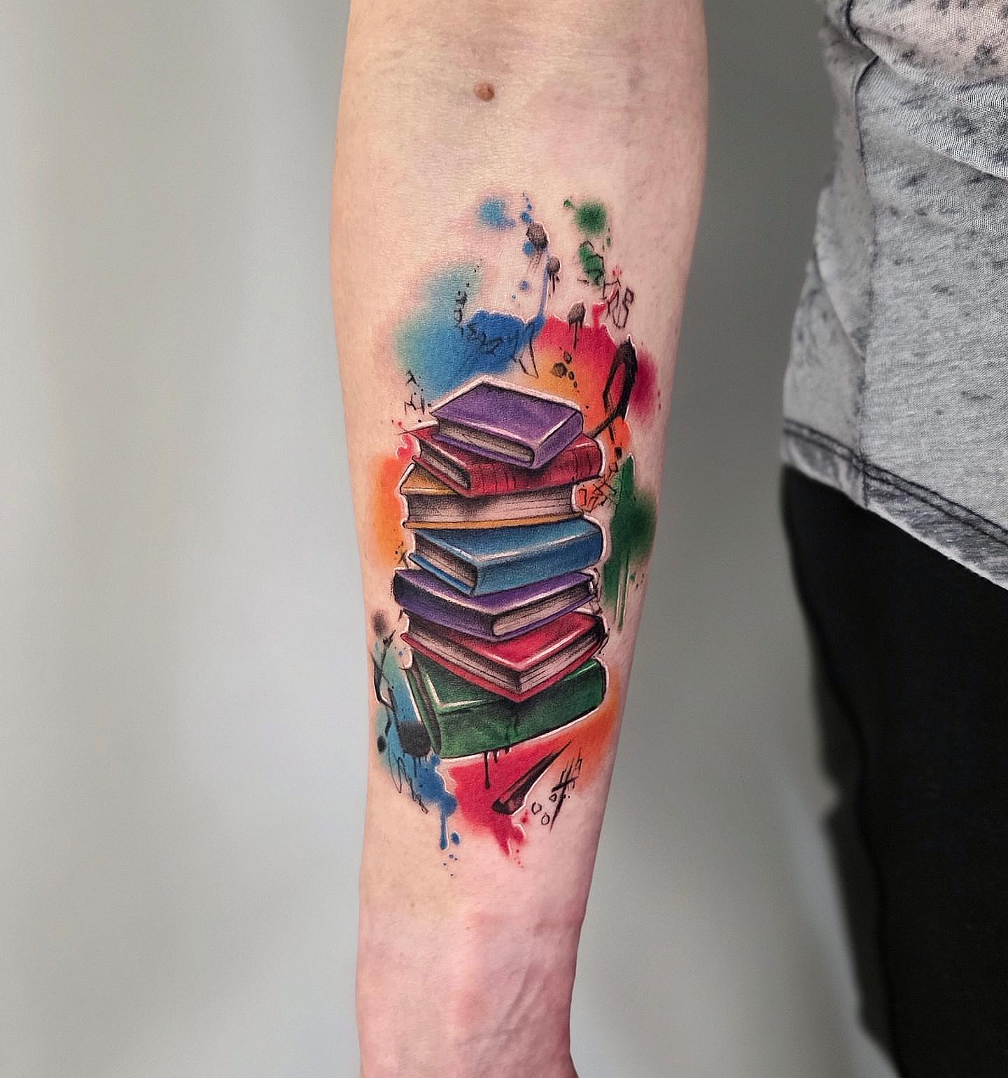 Tattoo by @paige.nicole.tattoos — watercolor