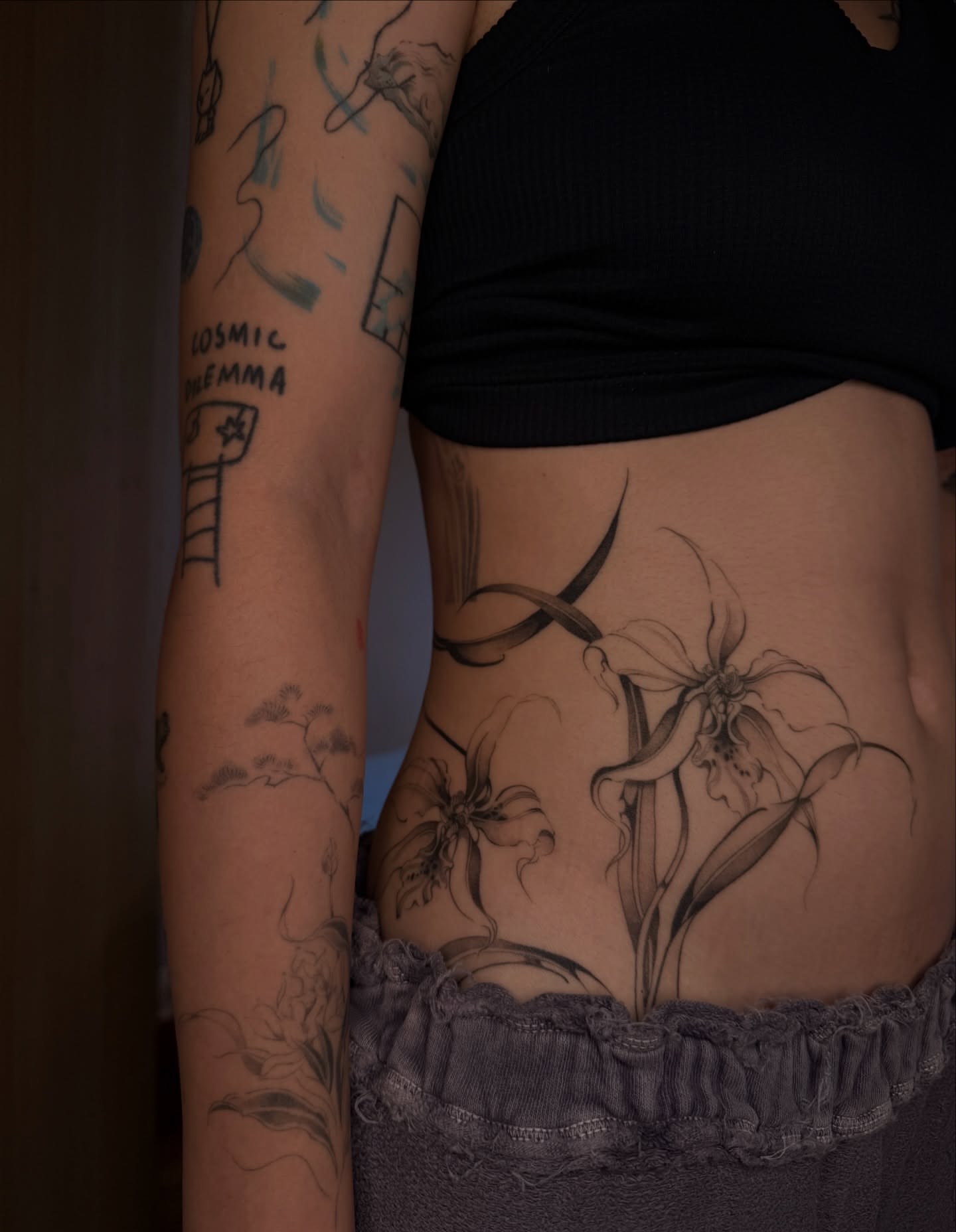Tattoo by @maid.of.flowers — black_and_grey, realism