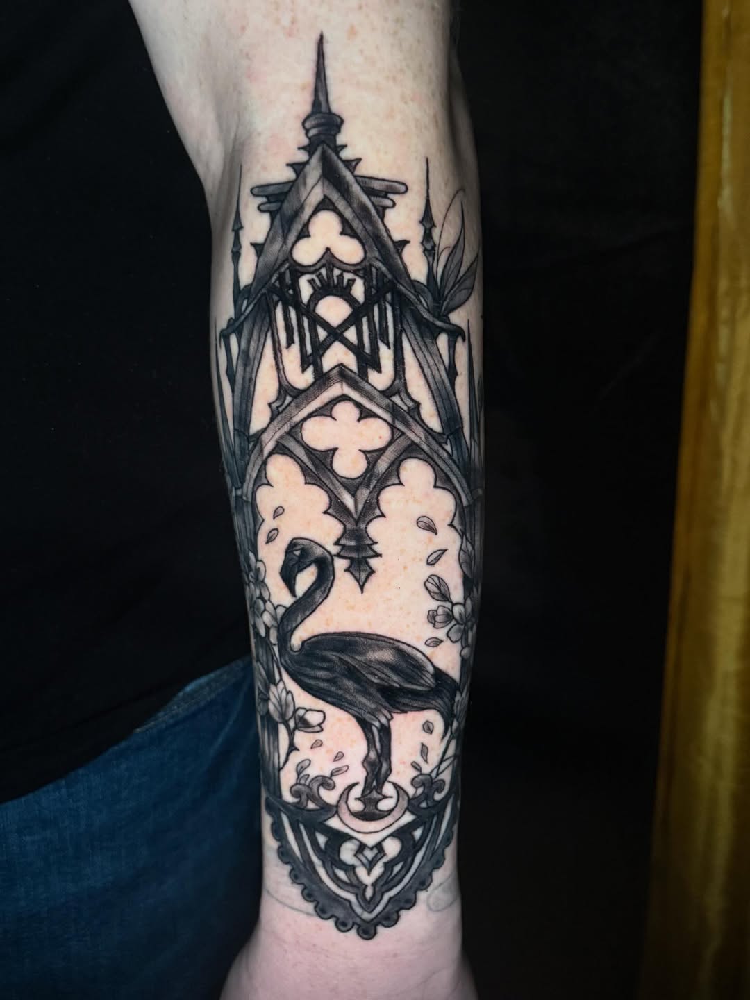 Tattoo by @skunk_punk_ink — black_and_grey, ornamental