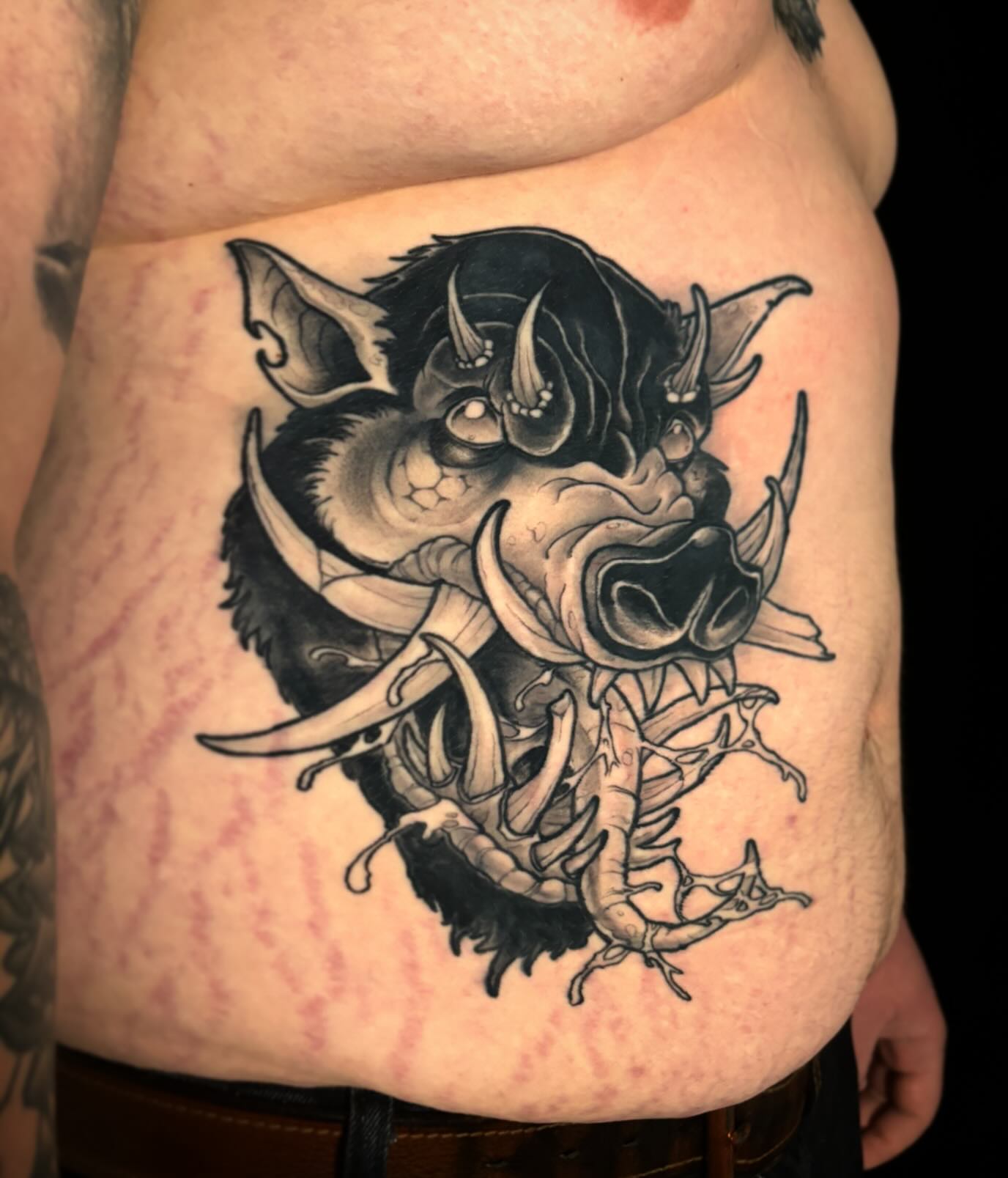 Tattoo by @rbornetattoo — black_and_grey