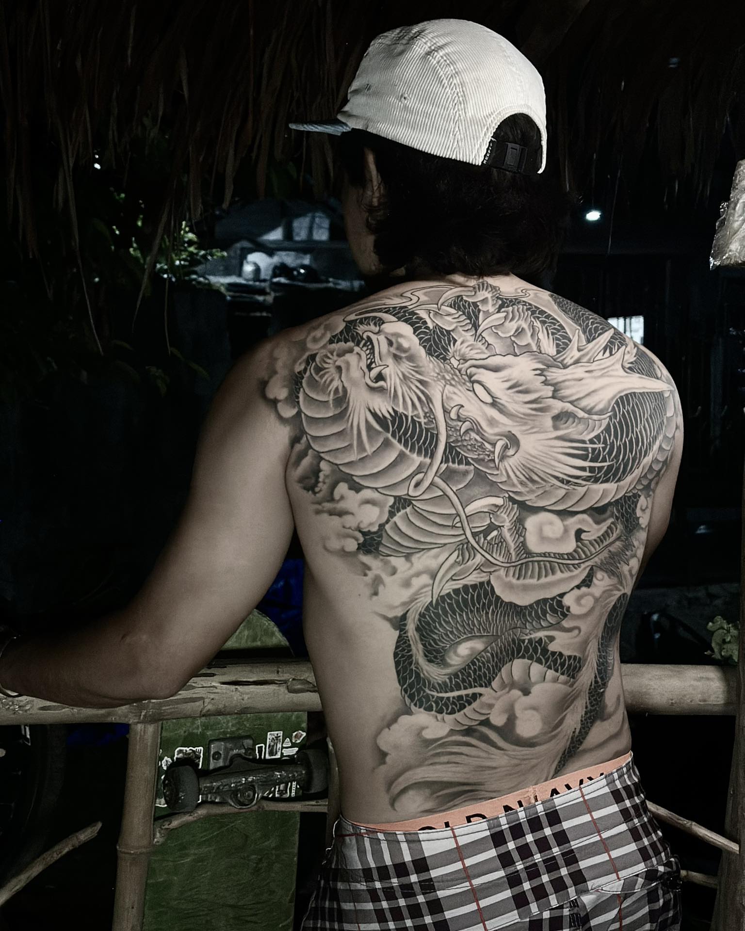 Dragon japanese irezumi tattoo on the back by Stephen Degracia