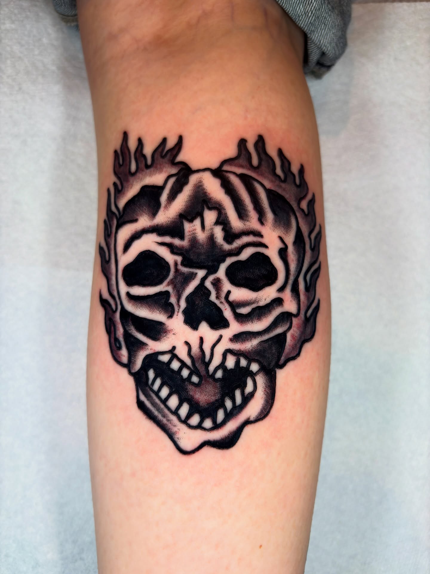 Tattoo by @zacktaylortattoos — black_and_grey