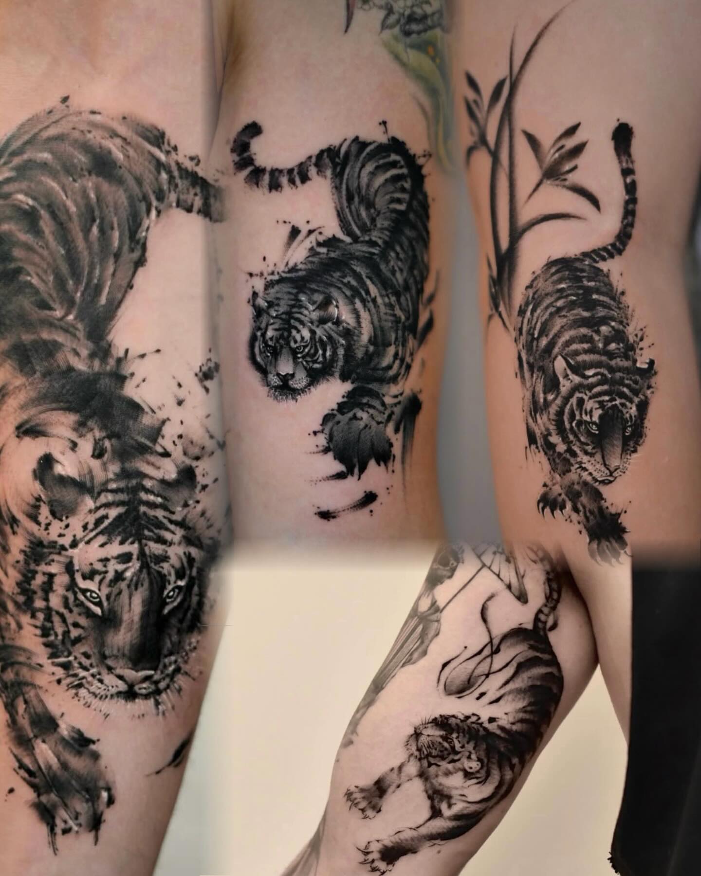 Tattoo by @mr.yang_tattoo — black_and_grey, dotwork