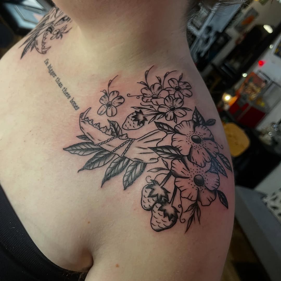 Tattoo by @riffraff.tattoos — fine_line, black_and_grey