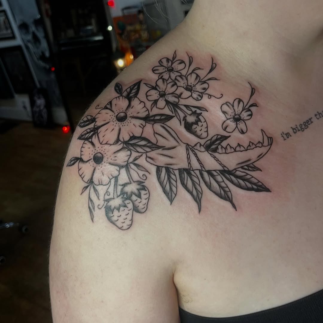 Tattoo by @riffraff.tattoos — fine_line, black_and_grey