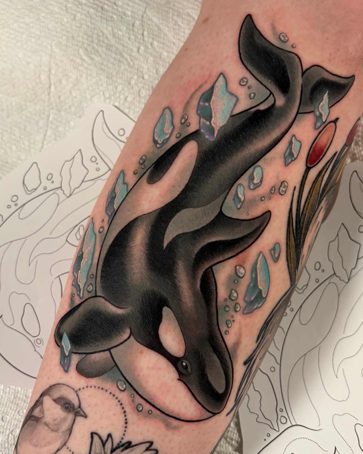 Tattoo by @tallsarahtattoos — black_and_grey