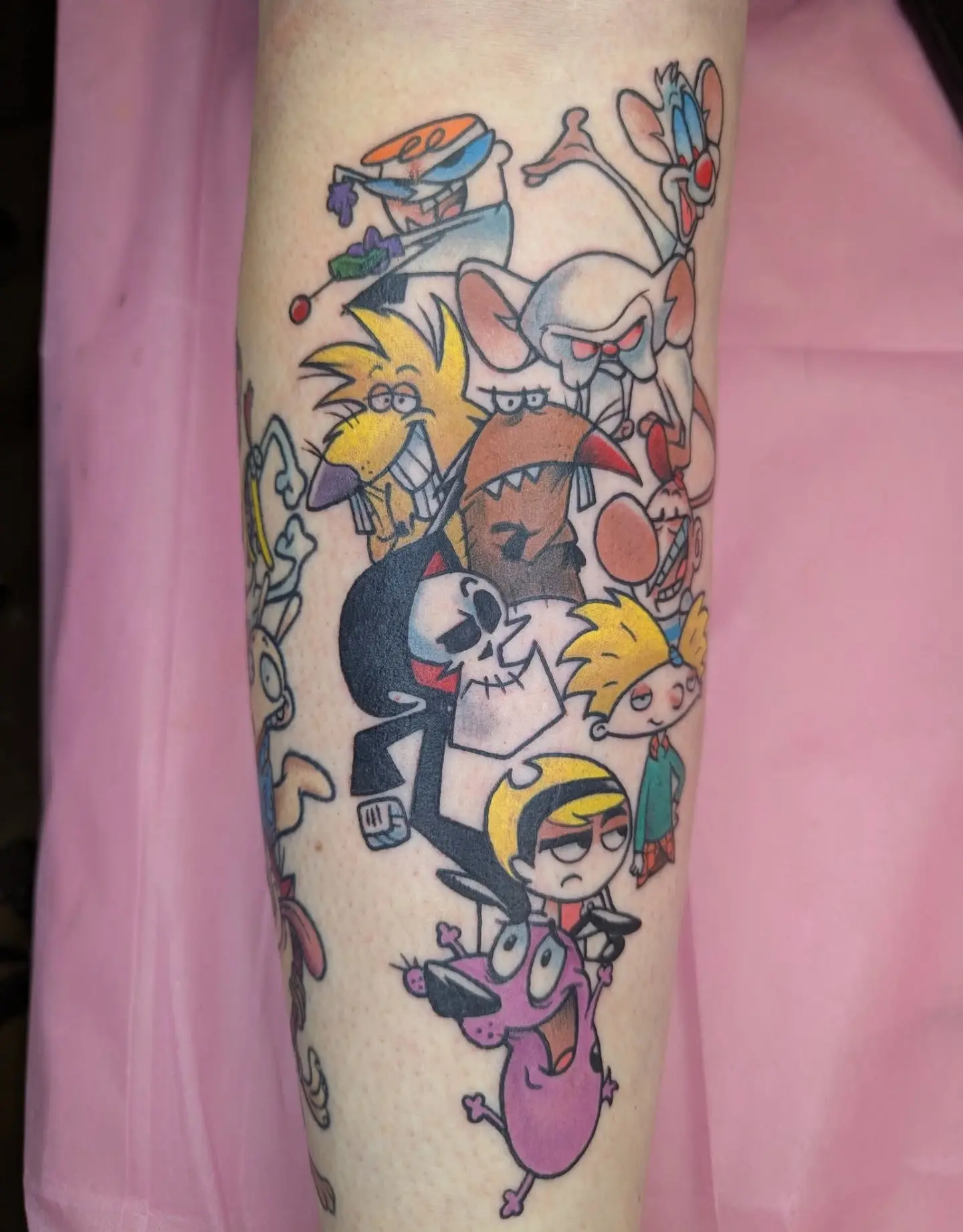 Tattoo by @harley_makes_tattoos — dotwork, anime