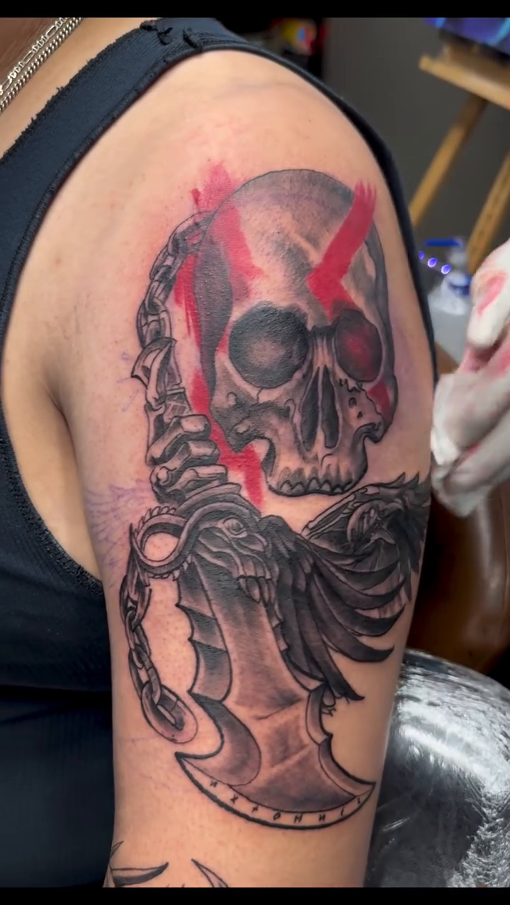 Tattoo by @astroweworld — dark_realism, black_and_grey