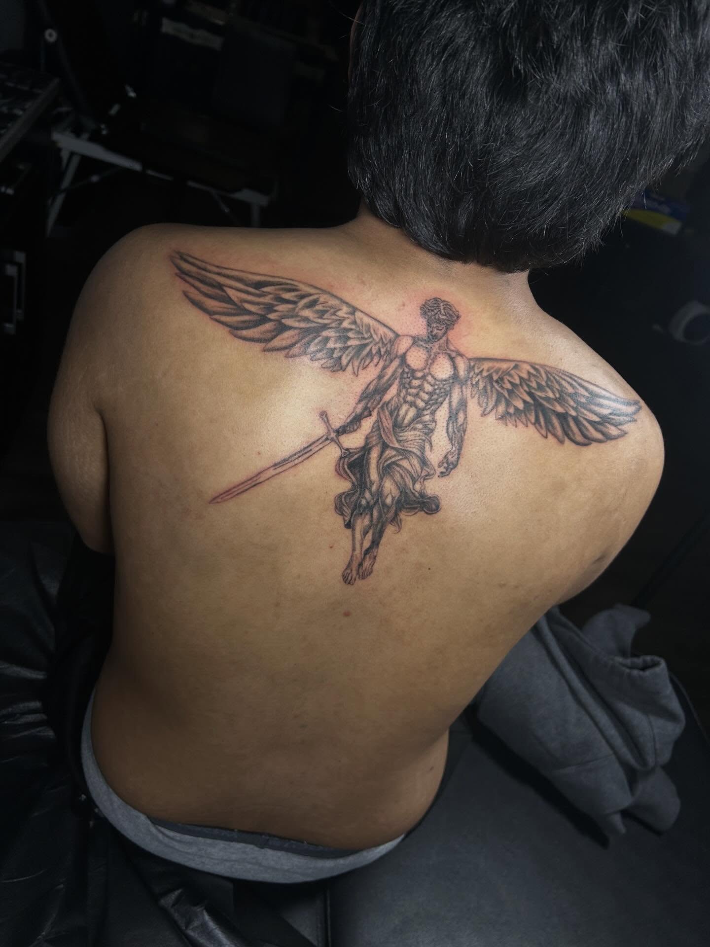 Tattoo by @mena_tats — black_and_grey