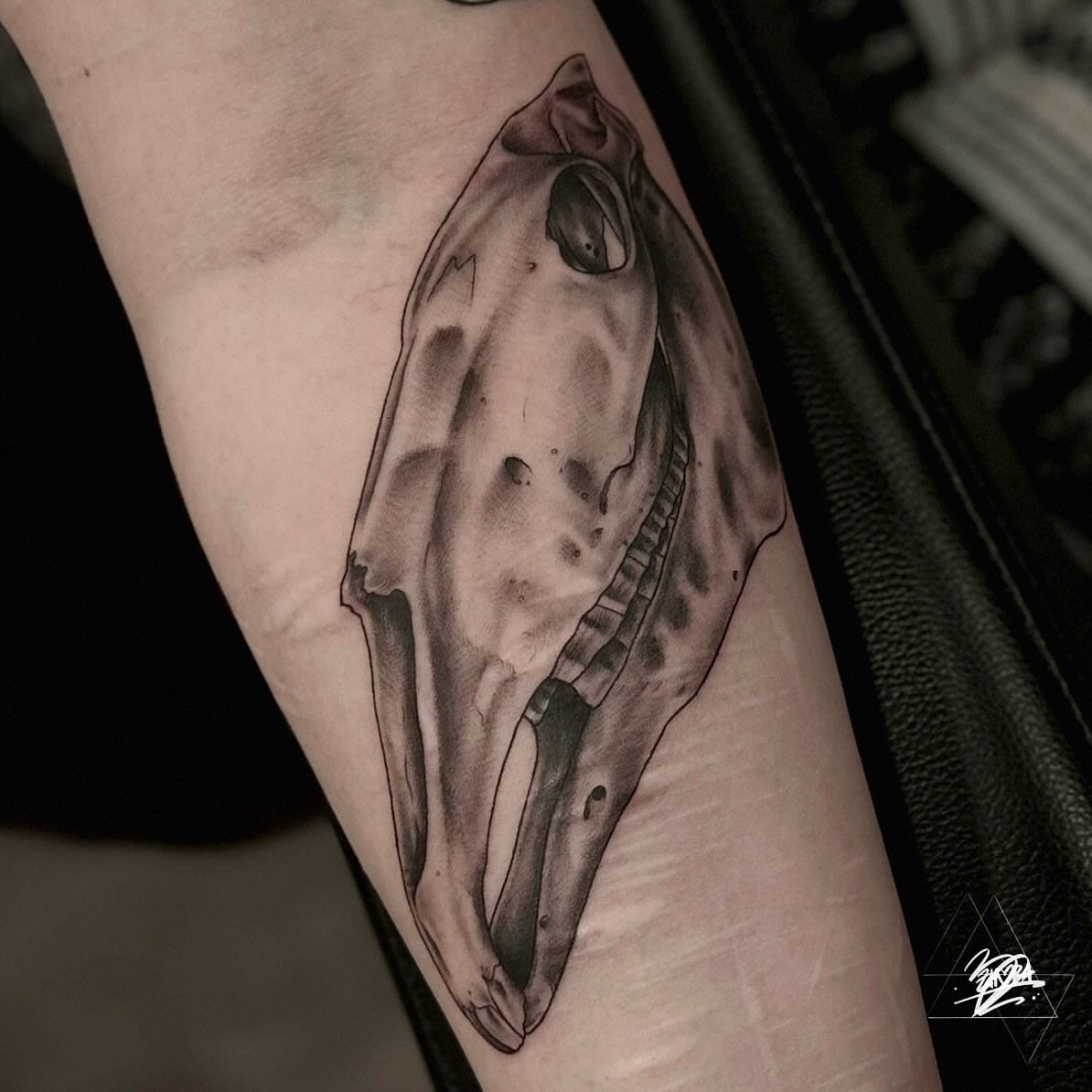Tattoo by @zhoradevi — realism, black_and_grey