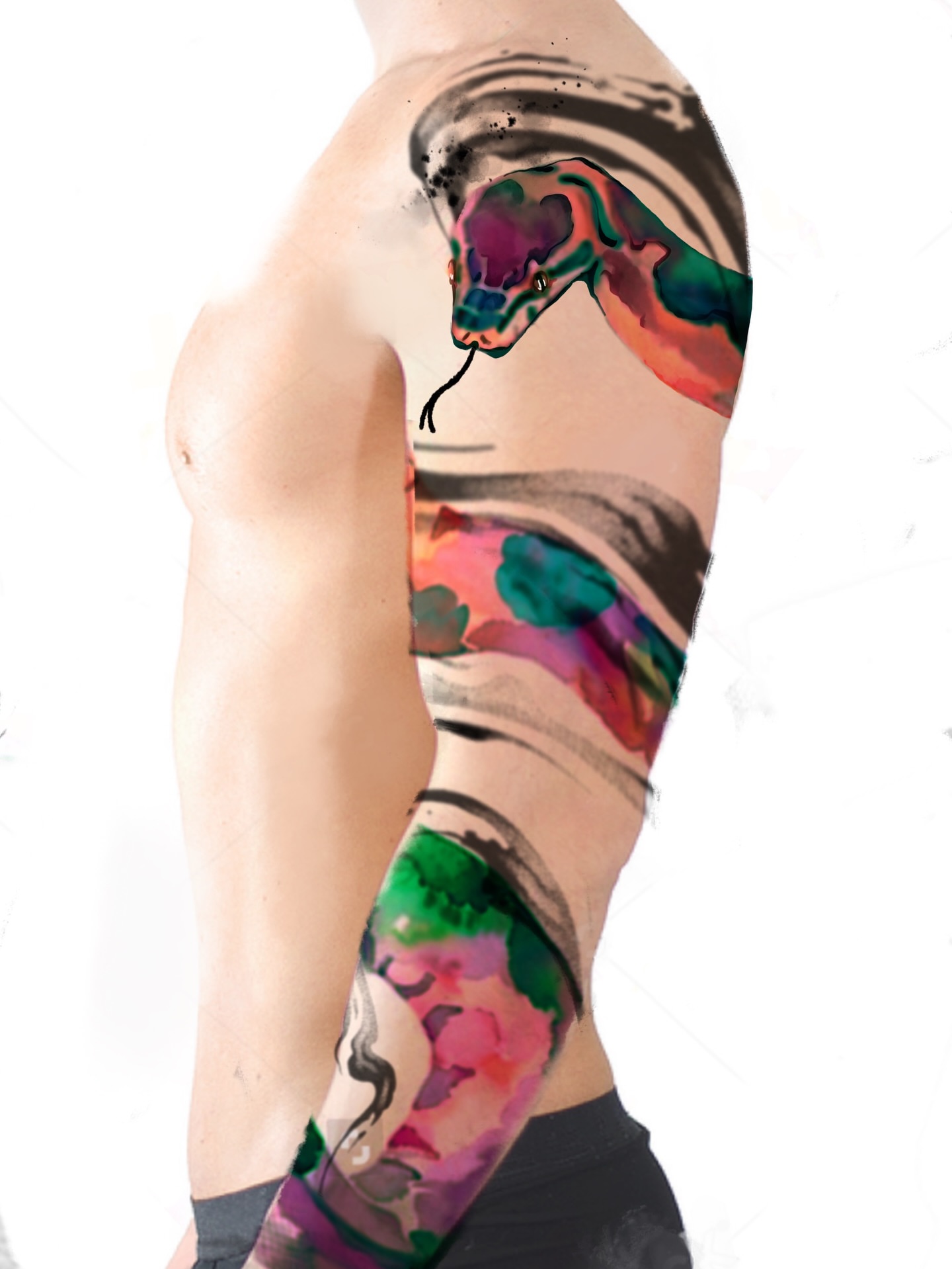 Tattoo by @hunminji — watercolor